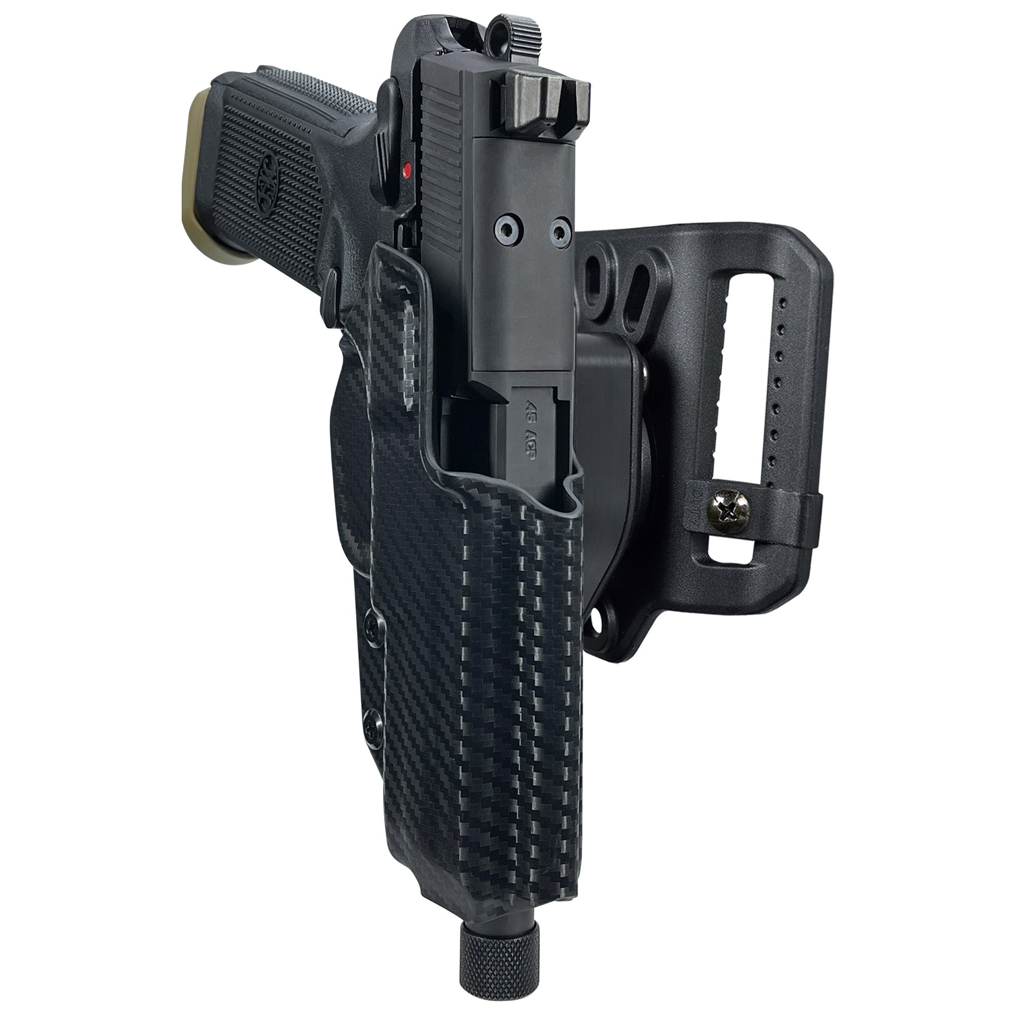 FN FNX-45 Tactical Quick Release Belt Loop Holster in Carbon Fiber