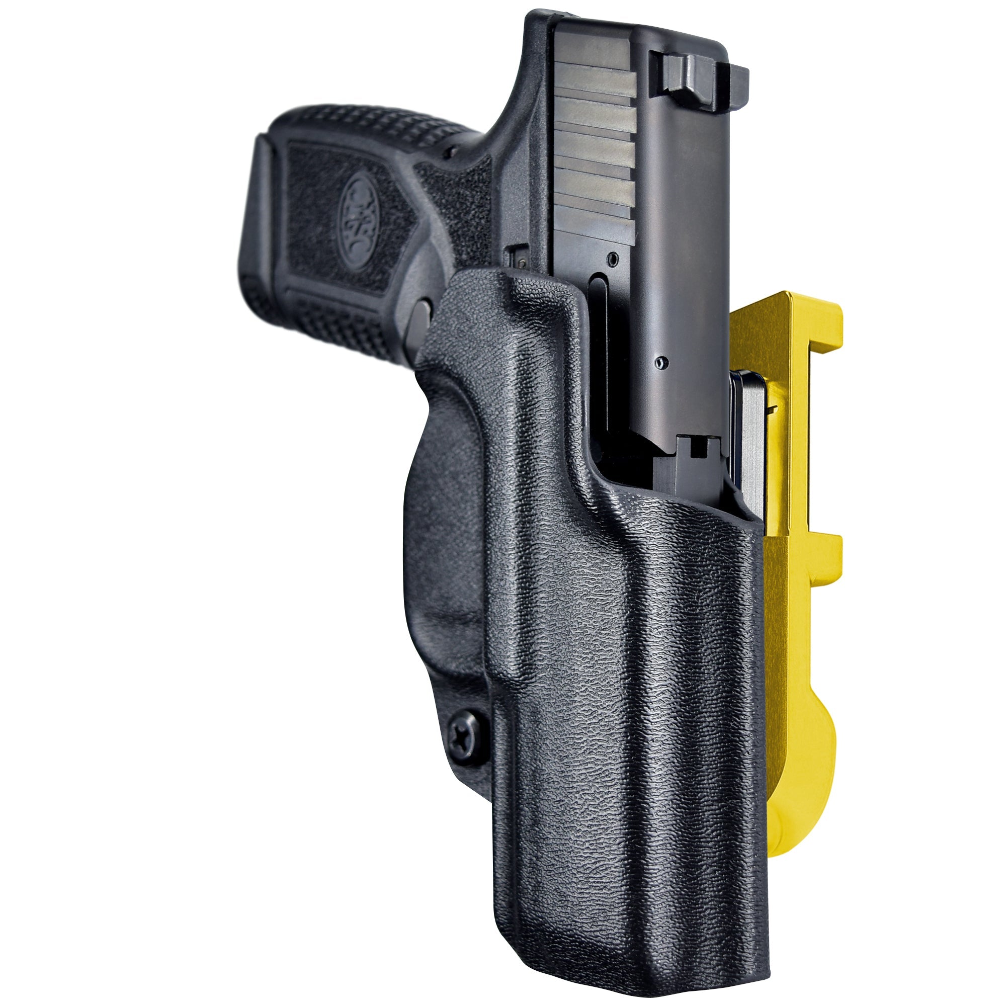 FN Reflex IDPA Quick Mount Holster with 24K Gold Belt Attachment, Black Holster Shell