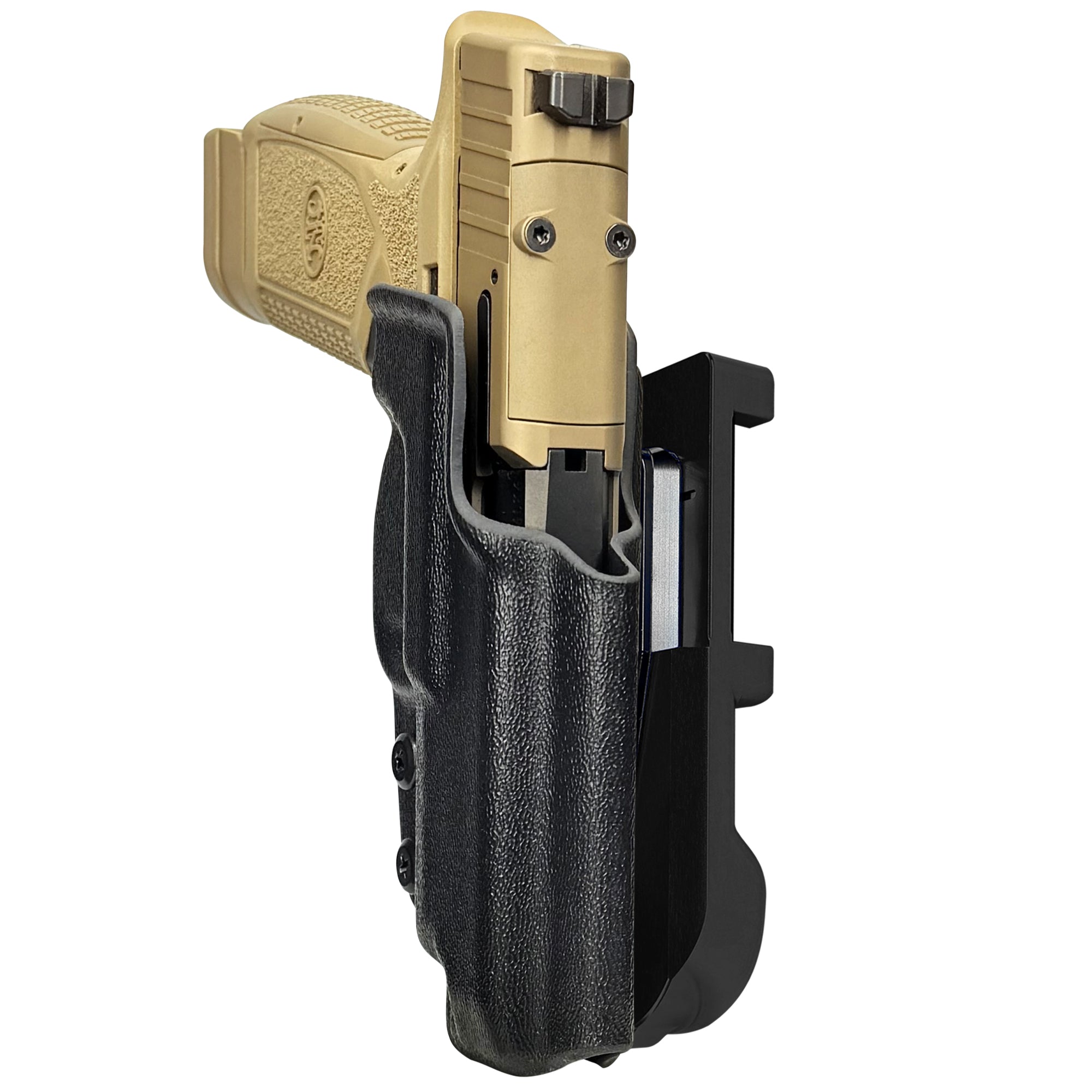 FN Reflex XL IDPA Quick Mount Holster with Black Belt Attachment, Black Holster Shell