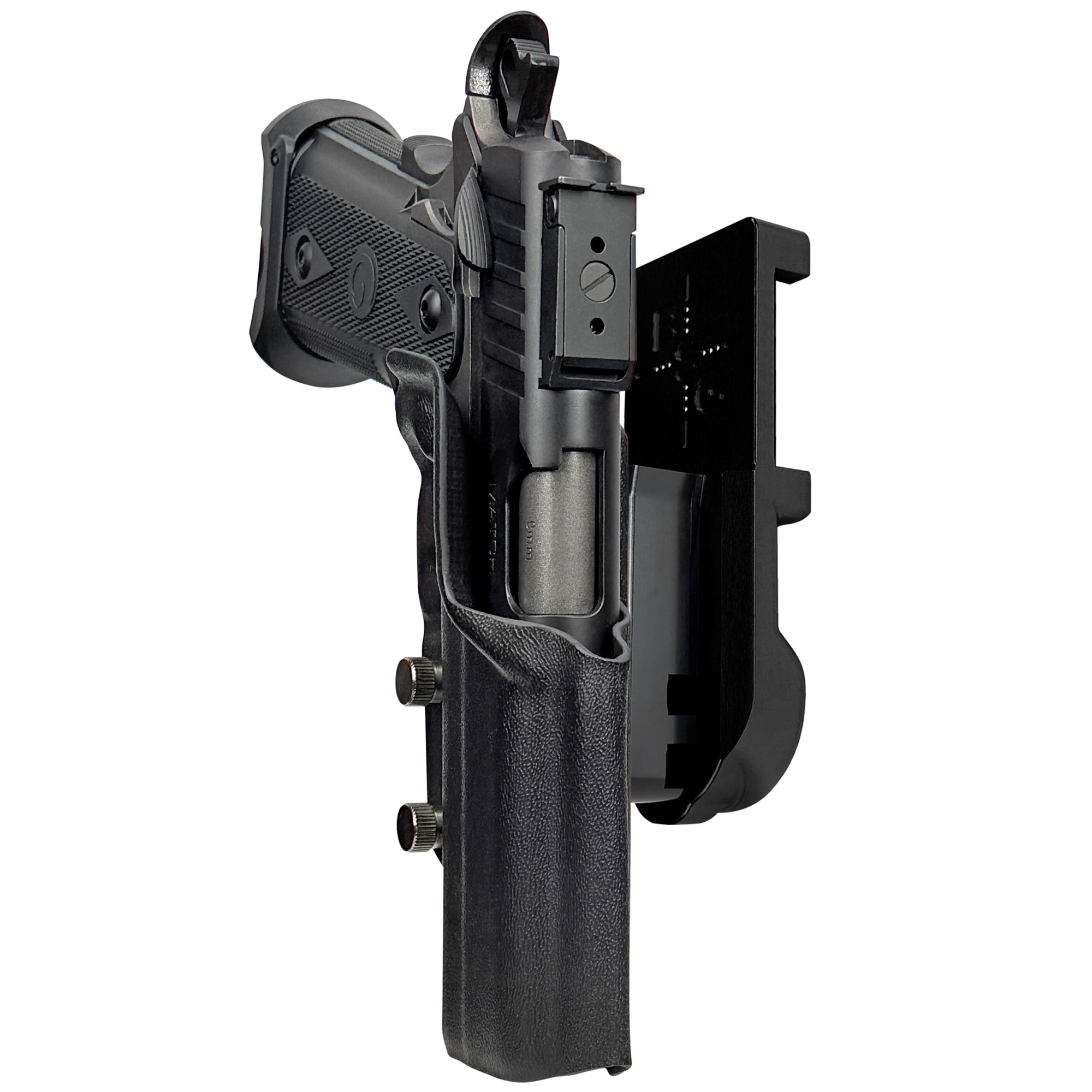 Witness2311 Match X IPSC/USPA Quick Mount Holster with Black Belt Attachment, Black Holster Shell
