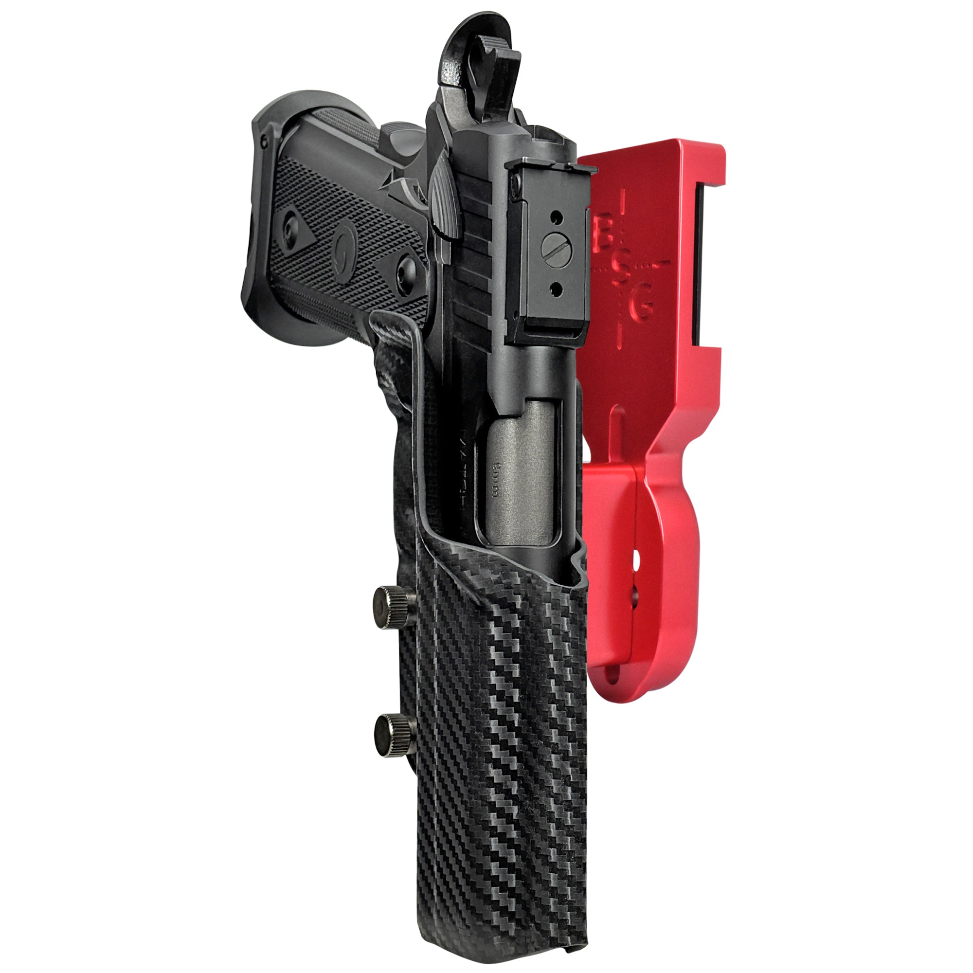 Witness2311 Match X Pro Heavy Duty Competition Holster in Red / Carbon Fiber