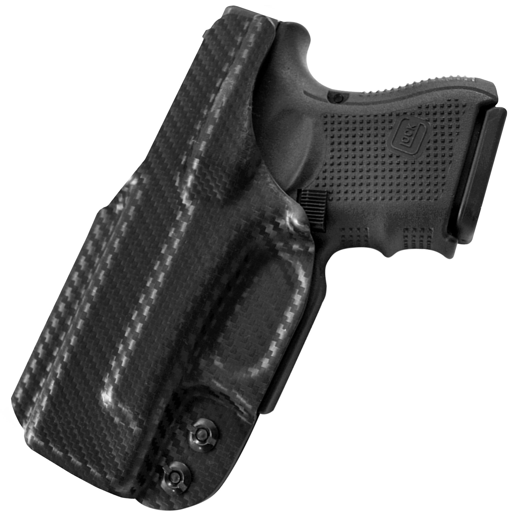 Glock 26, 27, 33 (Gen 5) Inside the Waistband Holster in Carbon Fiber - Rear