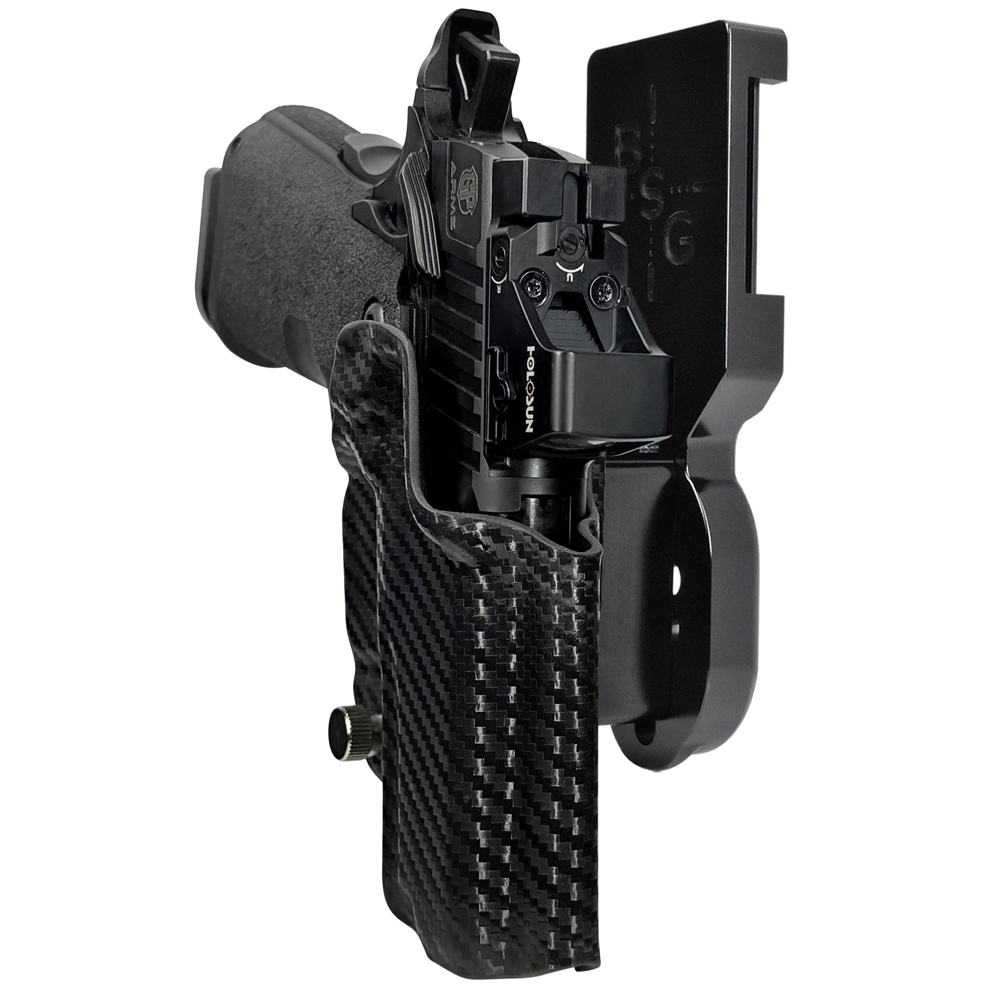 GP Arms Forza 3.1 Pro Heavy Duty Competition Holster in Black / Carbon Fiber