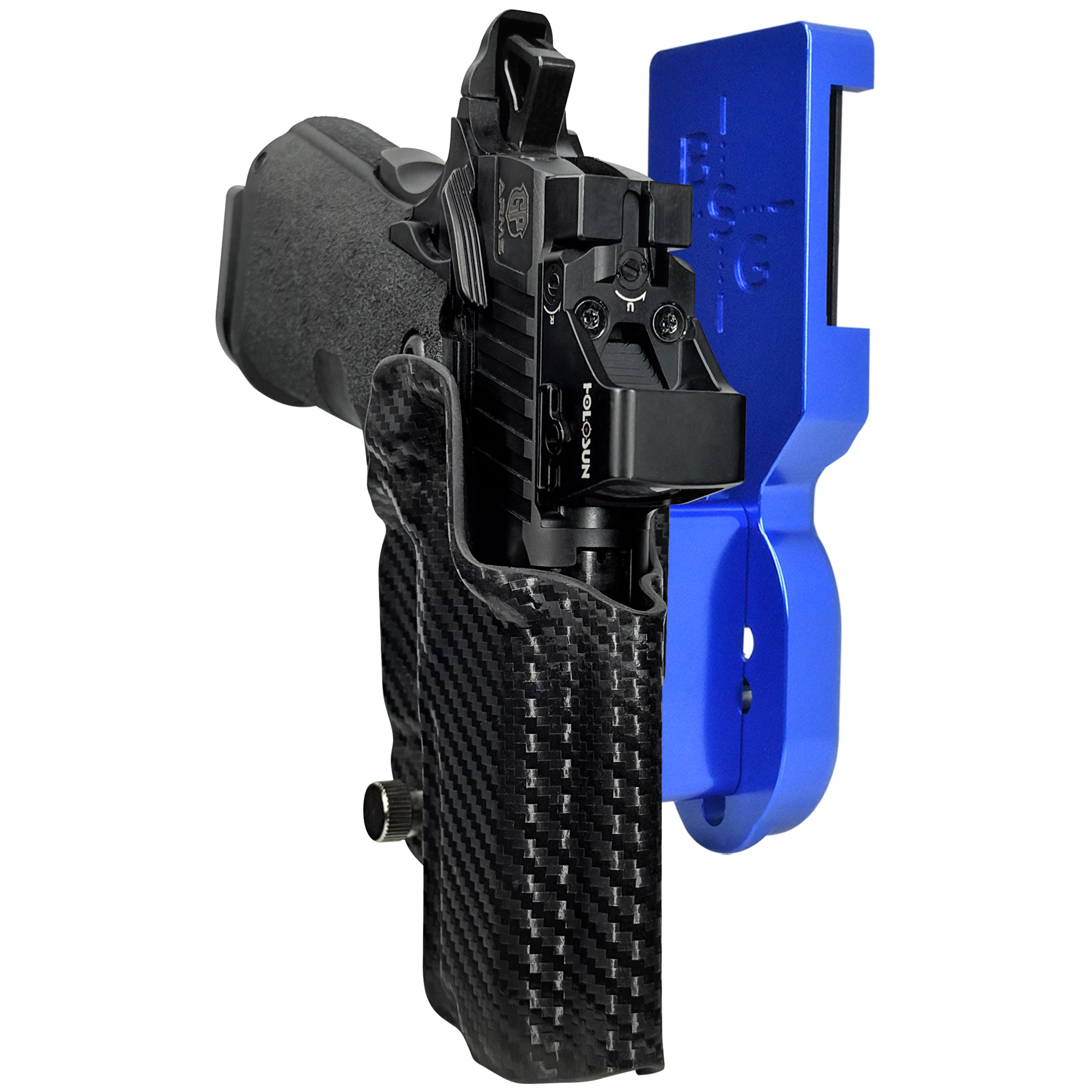 GP Arms Forza 3.1 Pro Heavy Duty Competition Holster in Blue / Carbon Fiber