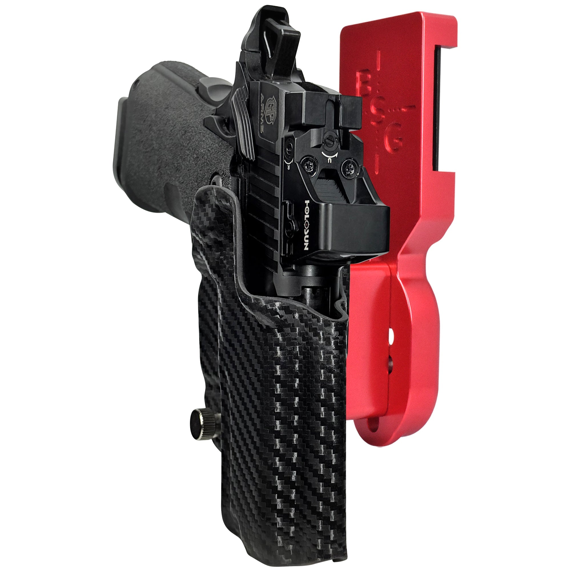 GP Arms Forza 3.1 Pro Heavy Duty Competition Holster in Red / Carbon Fiber