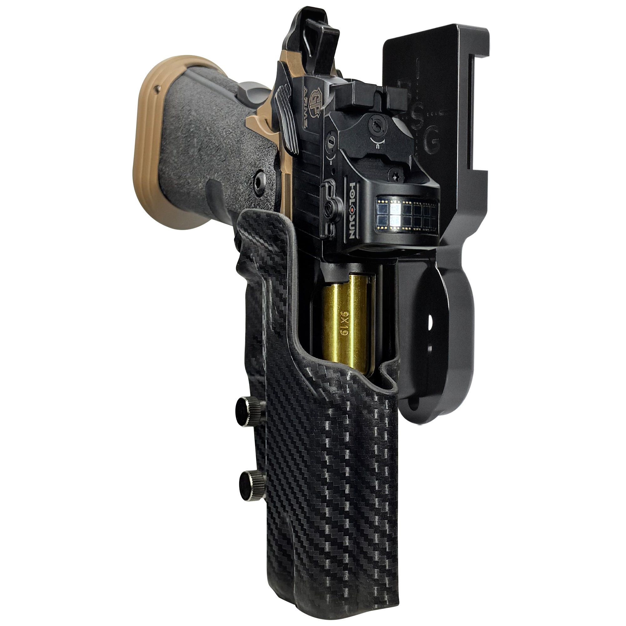 GP Arms Patriot Pro Heavy Duty Competition Holster in Black / Carbon Fiber