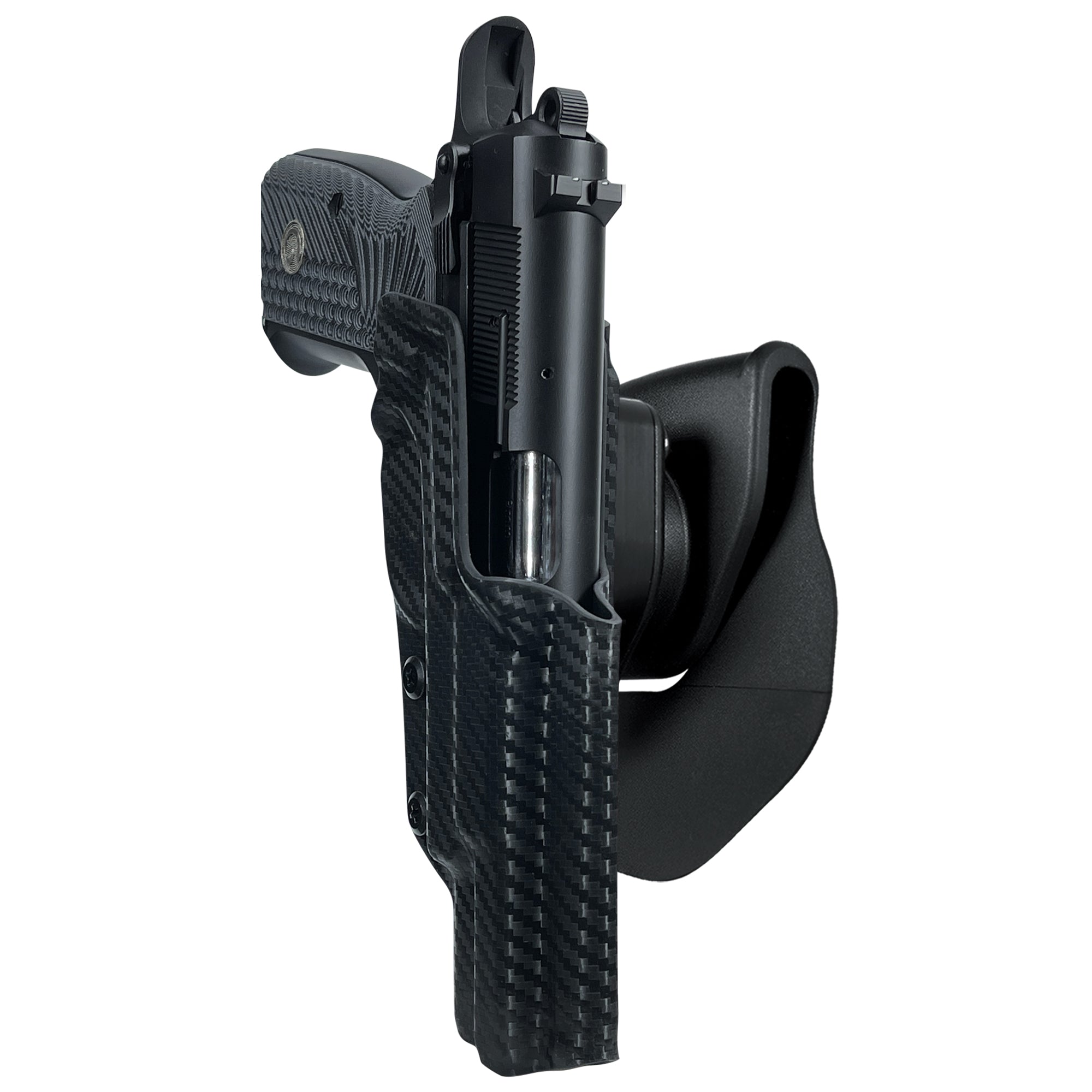 Girsan MC P35 Match OWB Quick Release Paddle Holster in Carbon Fiber