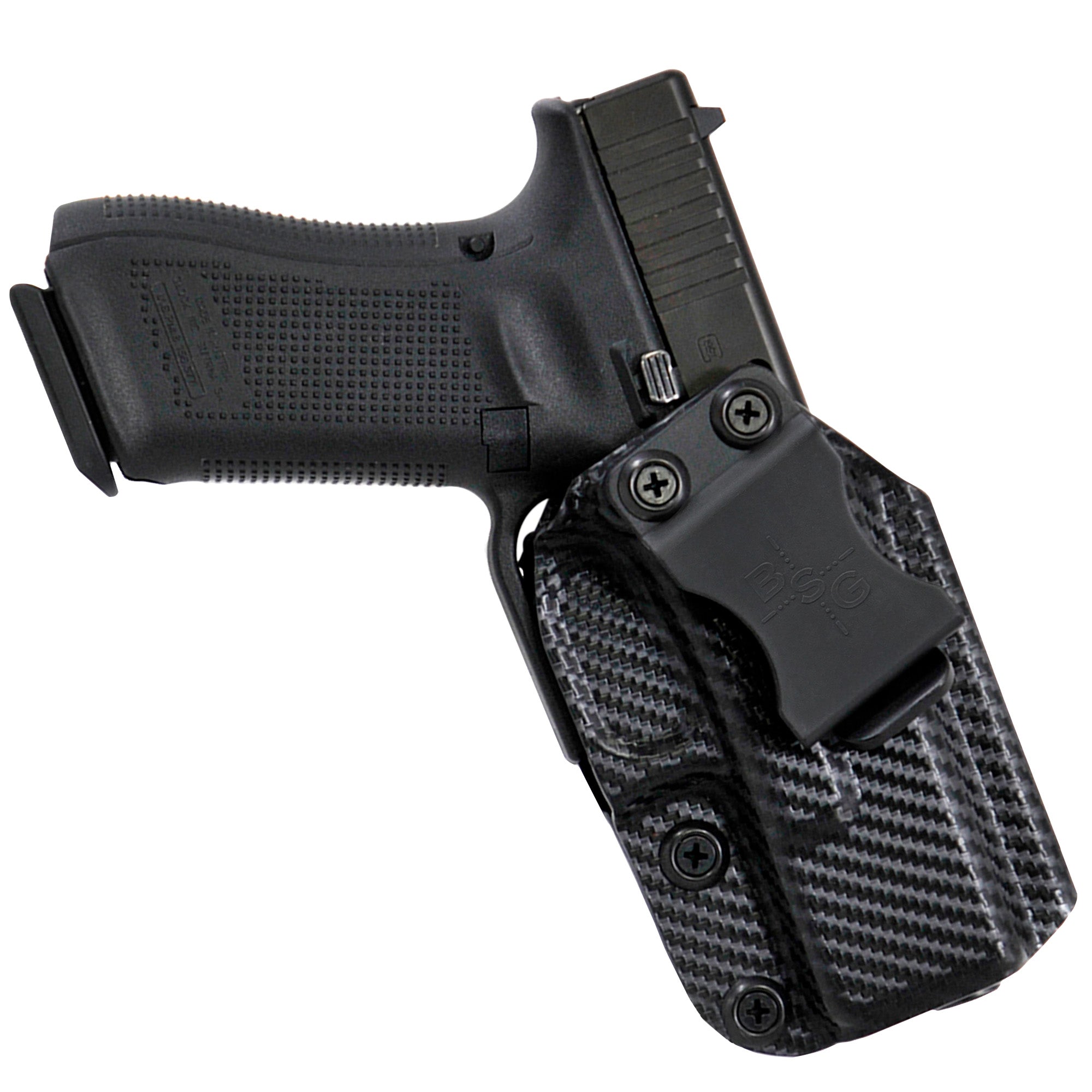 Glock 17 22 31 Gen 4 Inside the Waistband Holster in Carbon Fiber - Front