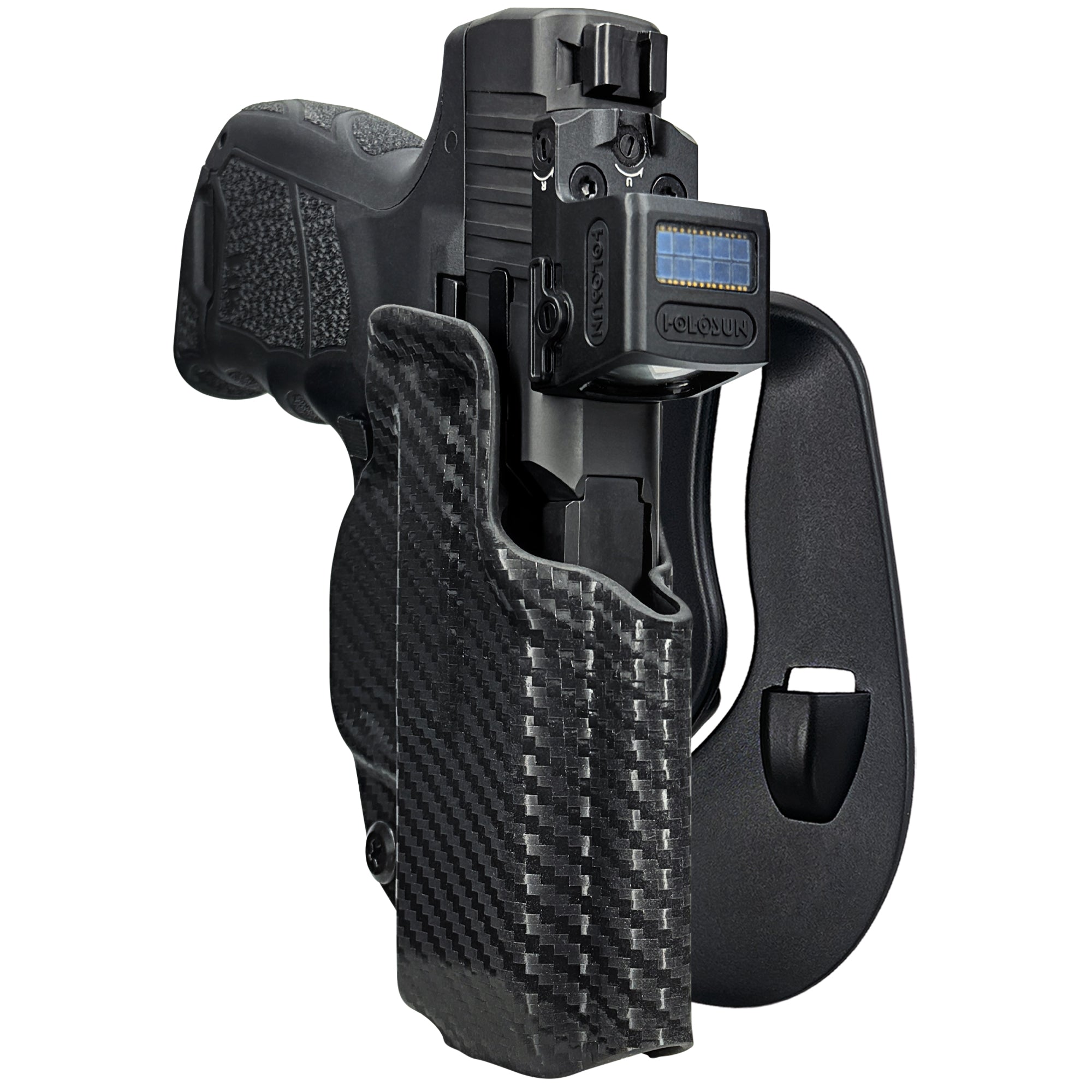 H&K CC9 OWB Paddle Holster in Carbon Fiber