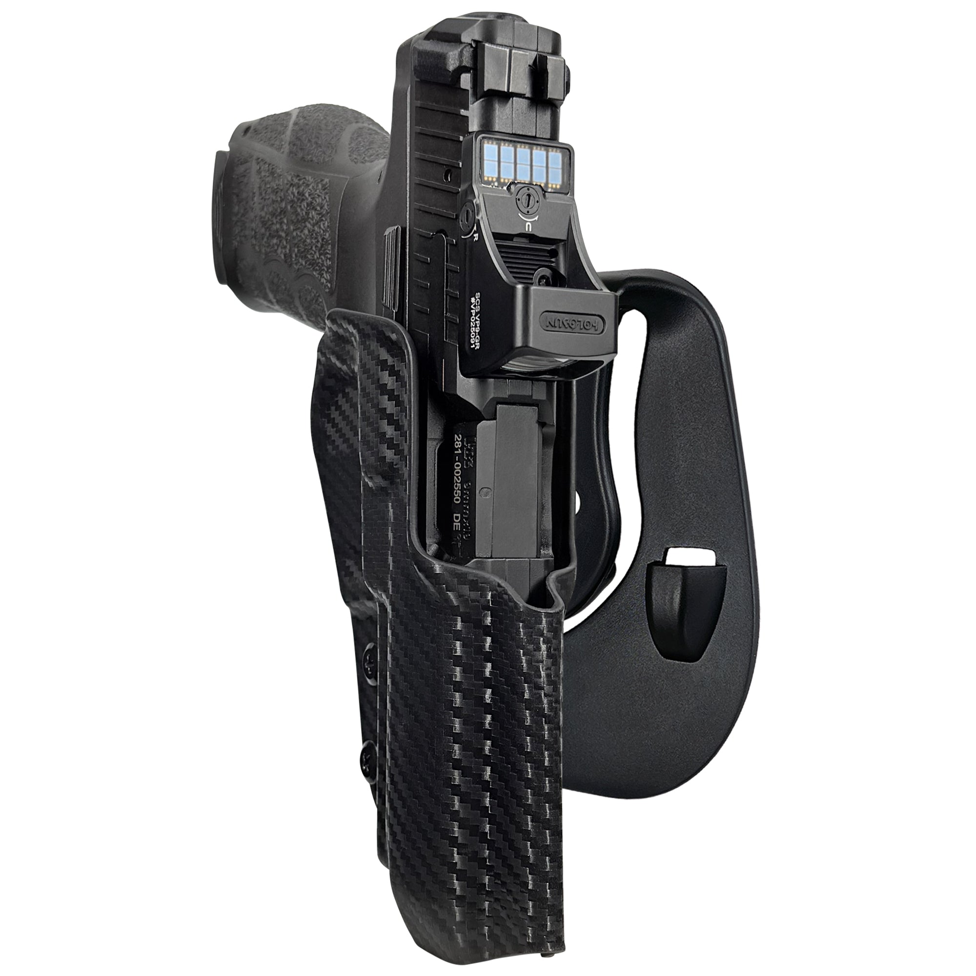 H&K VP9AF 1 OWB Paddle Holster in Carbon Fiber