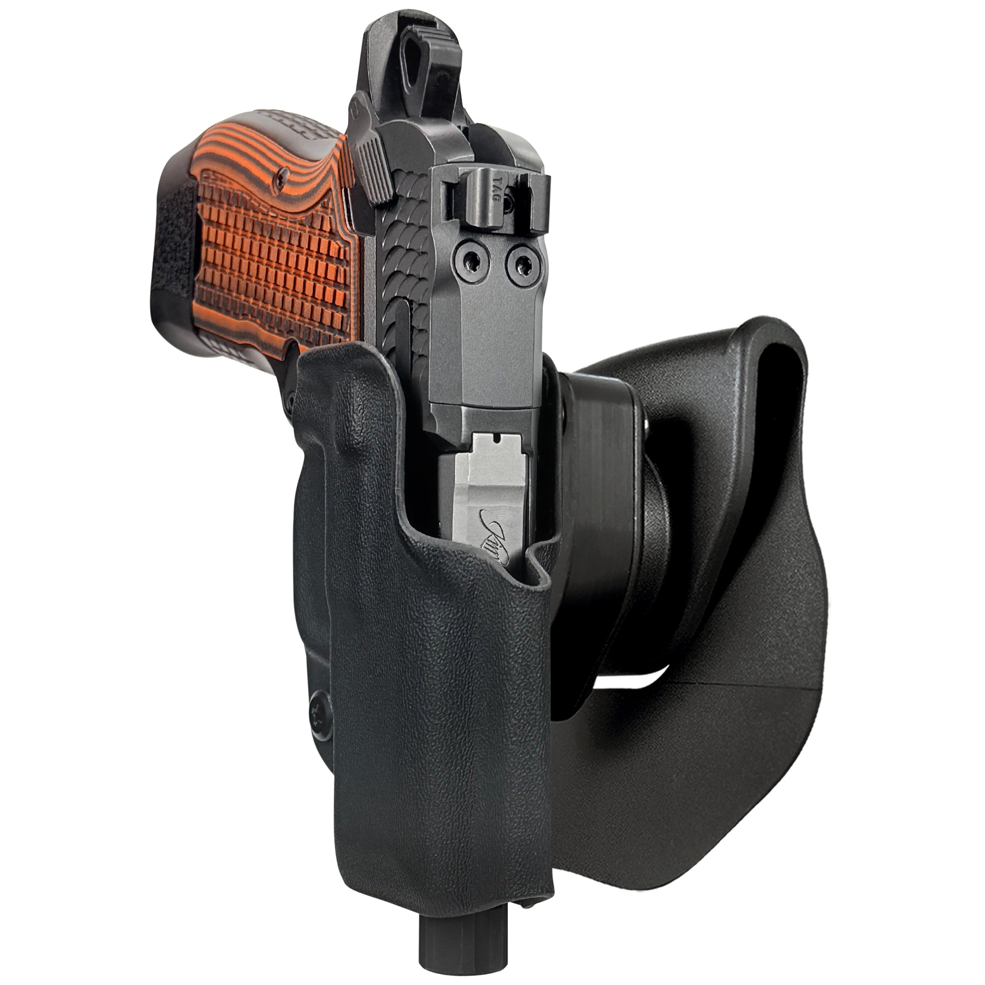 Kimber CDS9 w/ Rail OWB Quick Release Paddle Holster in Black