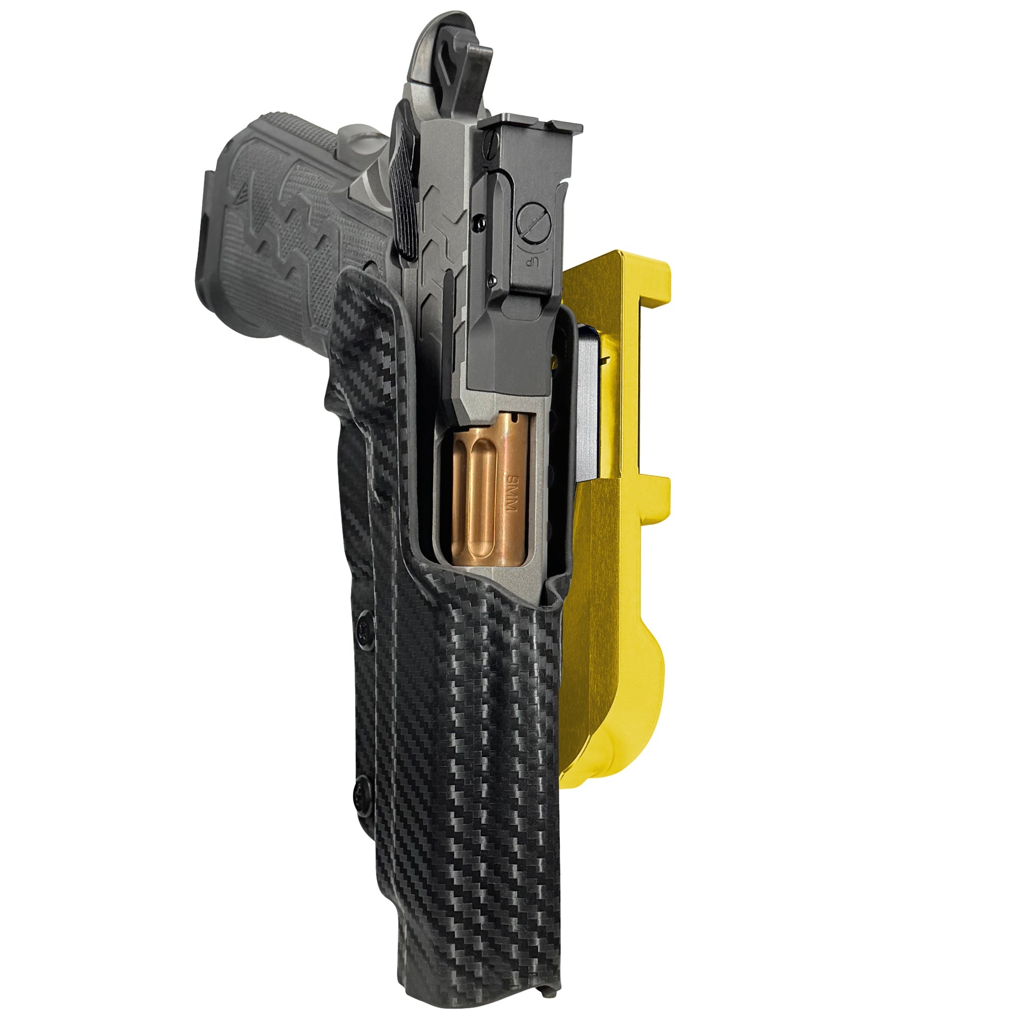 Kimber 2K11 IDPA Quick Mount Holster with 24K Gold Belt Attachment, Carbon Fiber Holster Shell