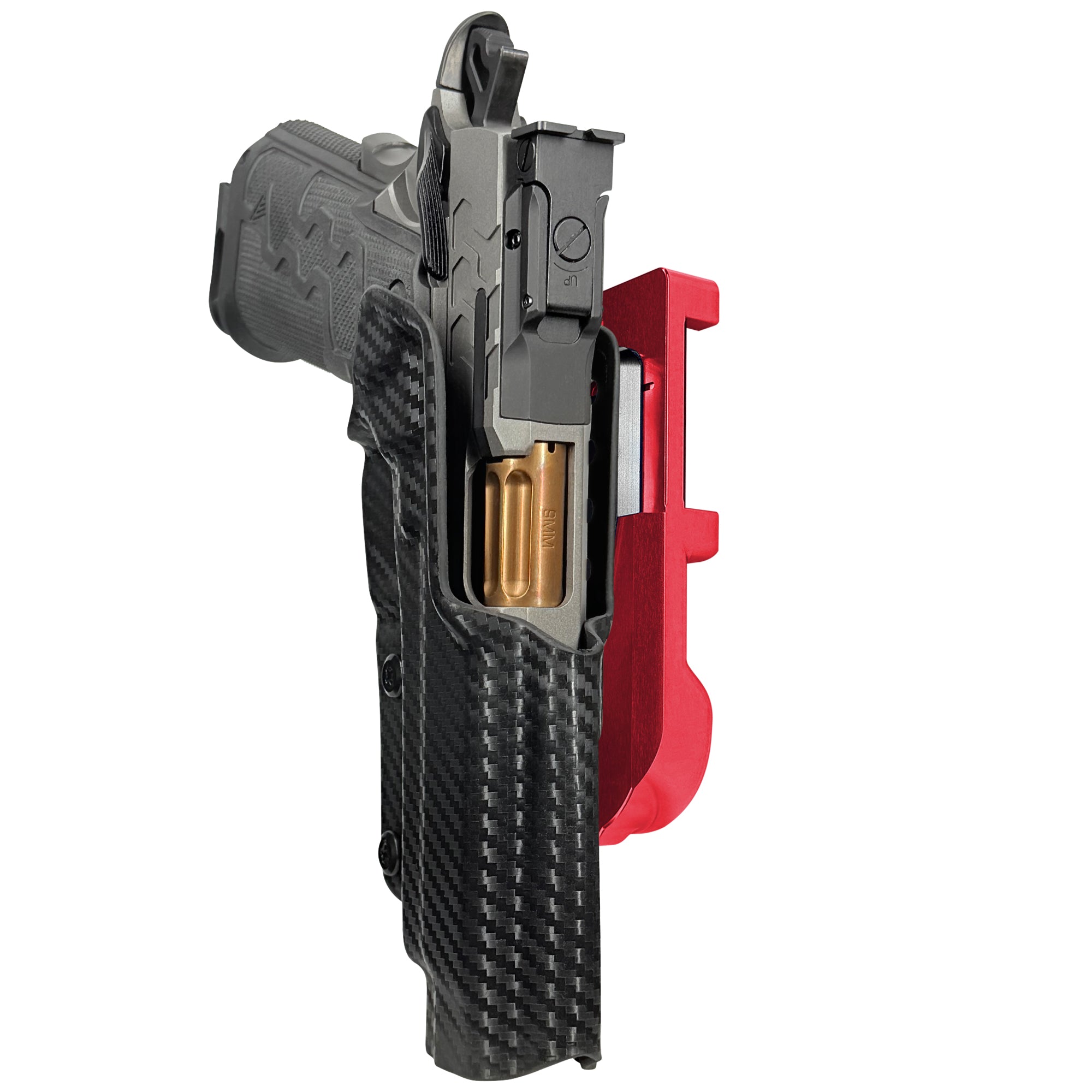 Kimber 2K11 IDPA Quick Mount Holster with Red Belt Attachment, Carbon Fiber Holster Shell