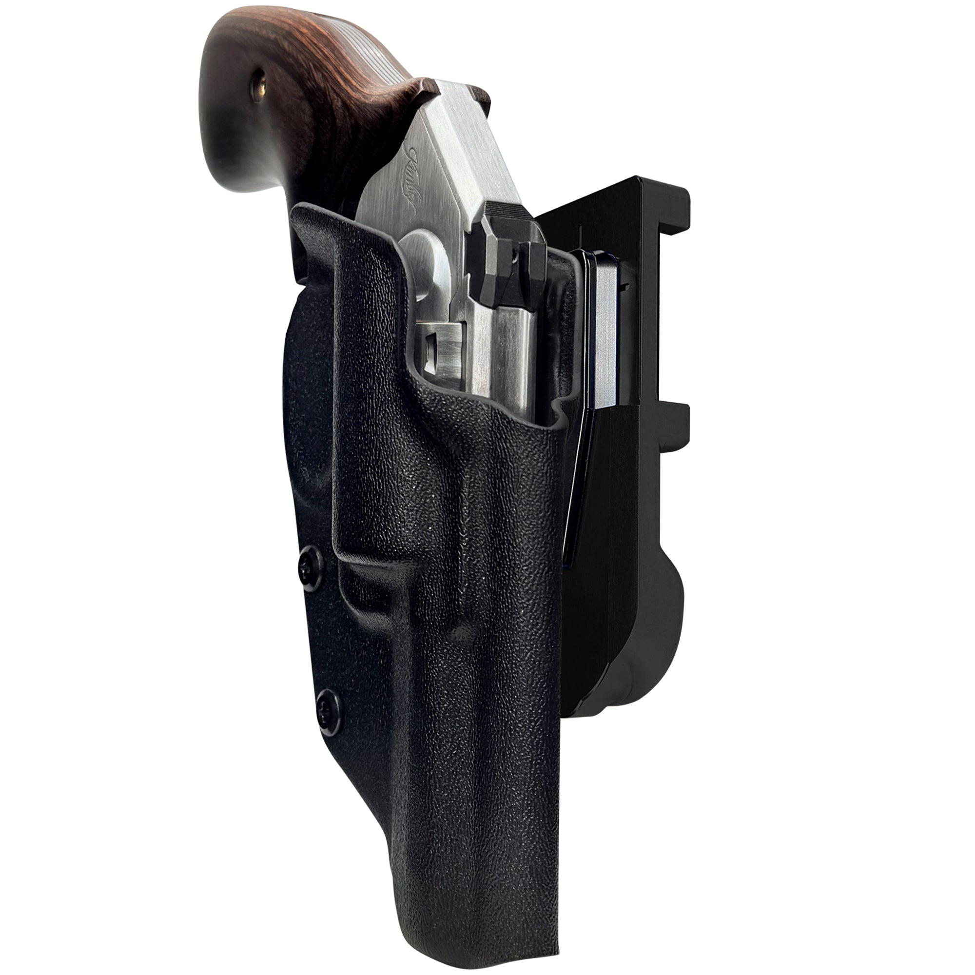Kimber K6s 3'' IDPA Quick Mount Holster with Black Belt Attachment, Black Holster Shell