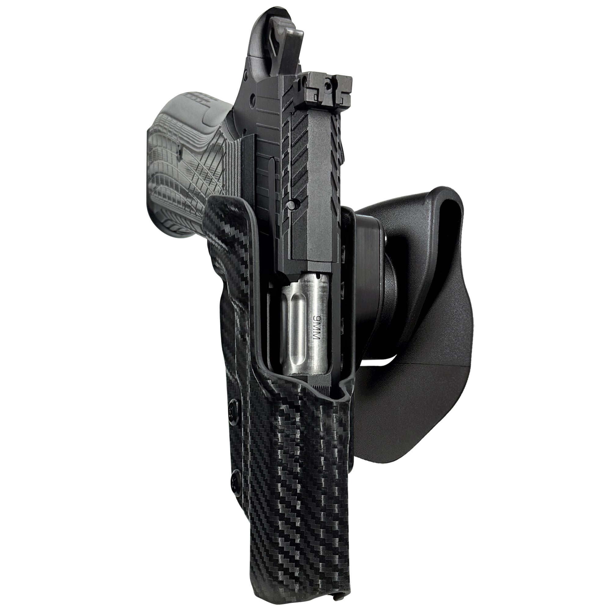 Kimber KDS9c OWB Quick Release Paddle Holster in Carbon Fiber