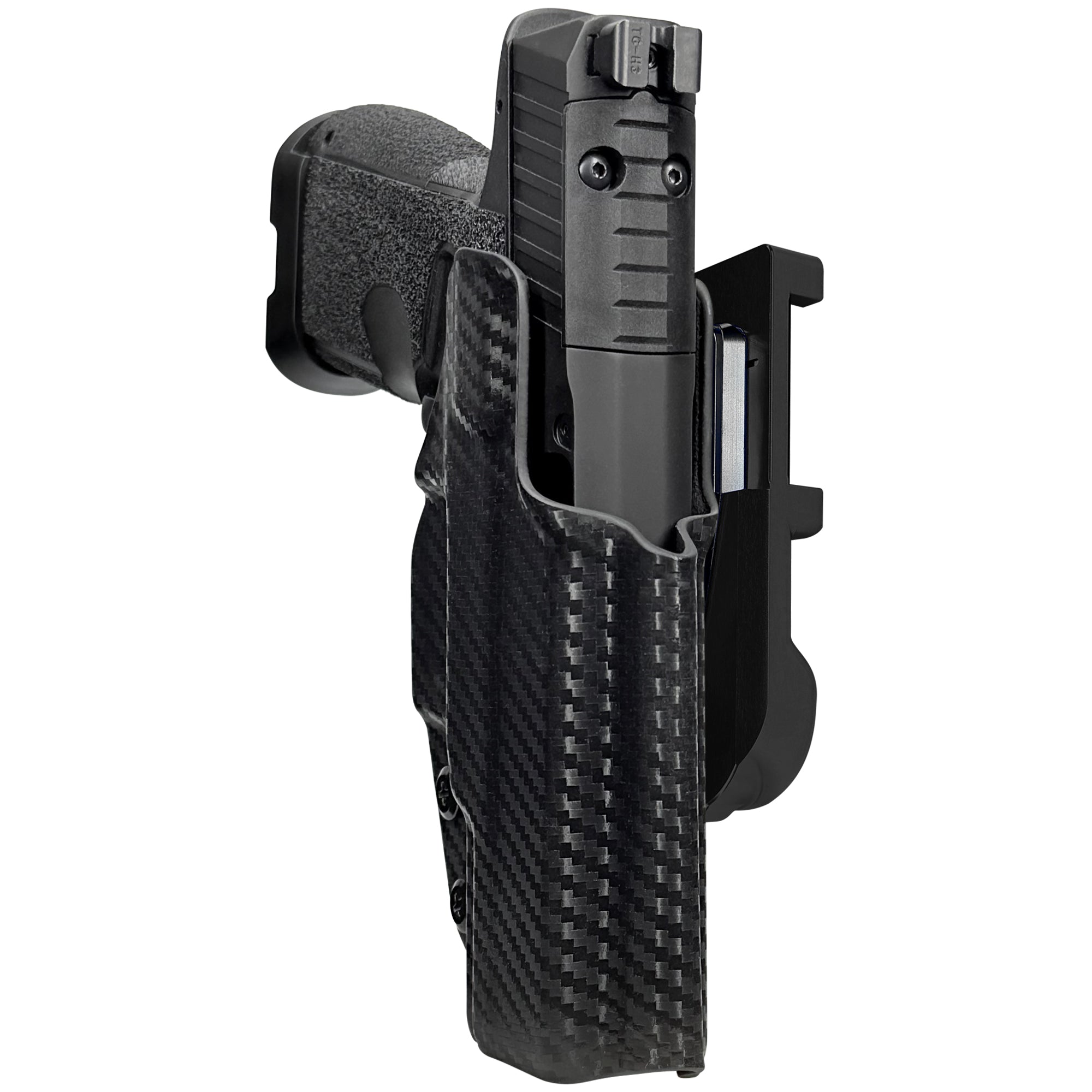 Kimber R7 Mako CC IDPA Quick Mount Holster with Black Belt Attachment, Carbon Fiber Holster Shell