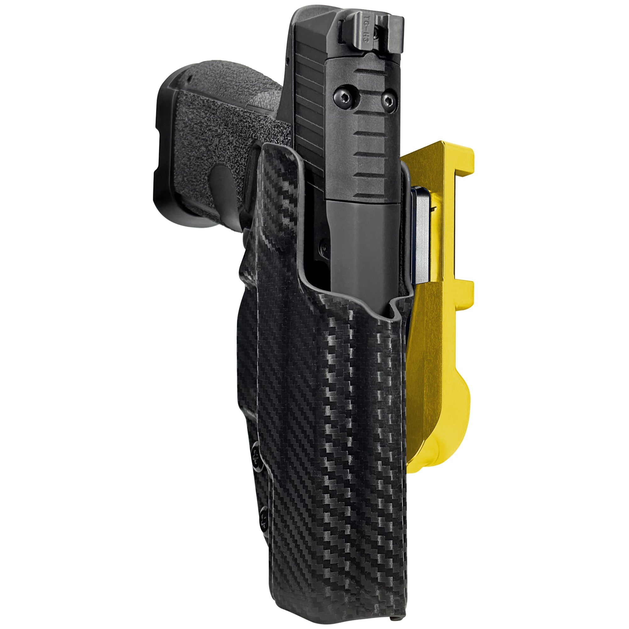 Kimber R7 Mako CC IDPA Quick Mount Holster with 24K Gold Belt Attachment, Carbon Fiber Holster Shell