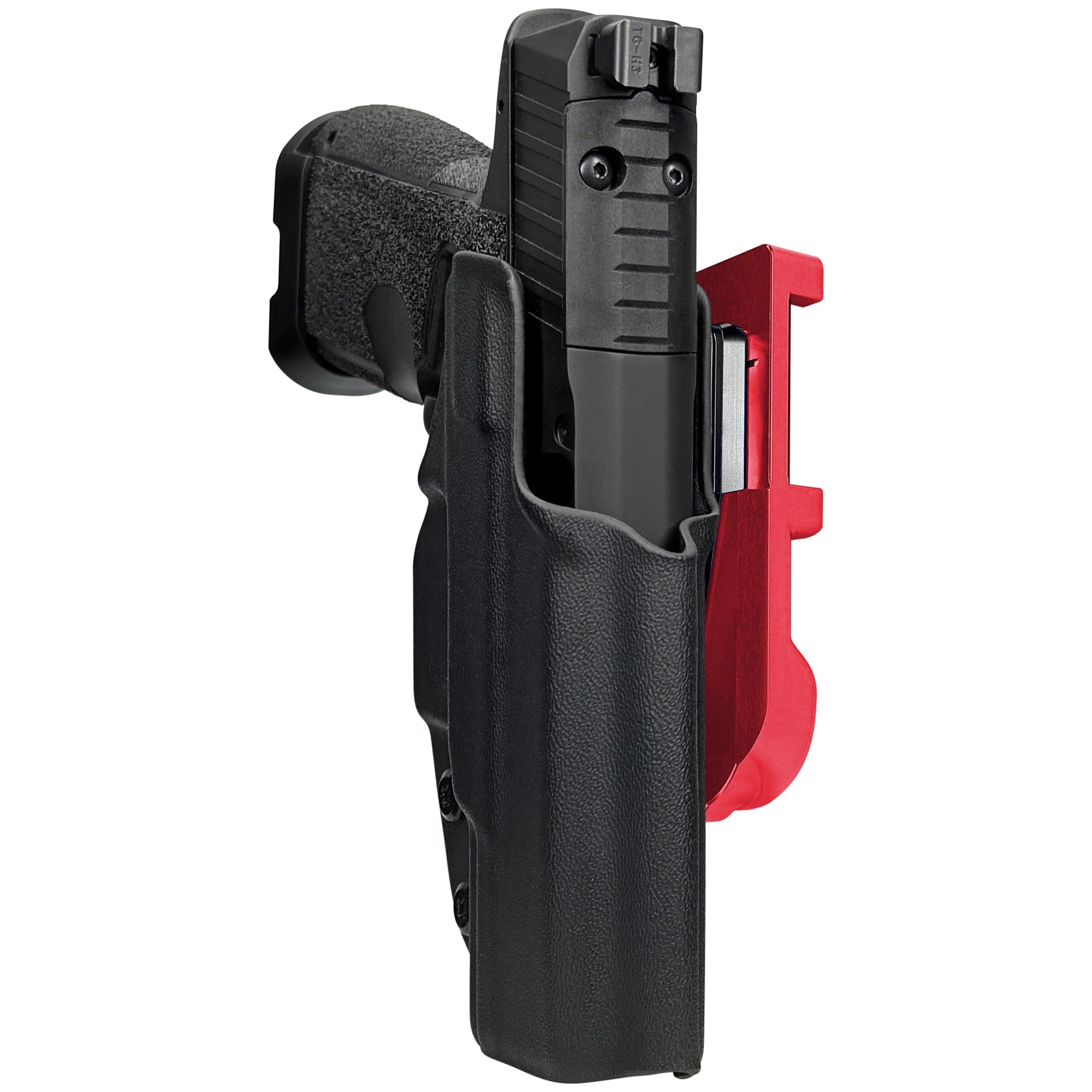Kimber R7 Mako CC IDPA Quick Mount Holster with Red Belt Attachment, Black Holster Shell