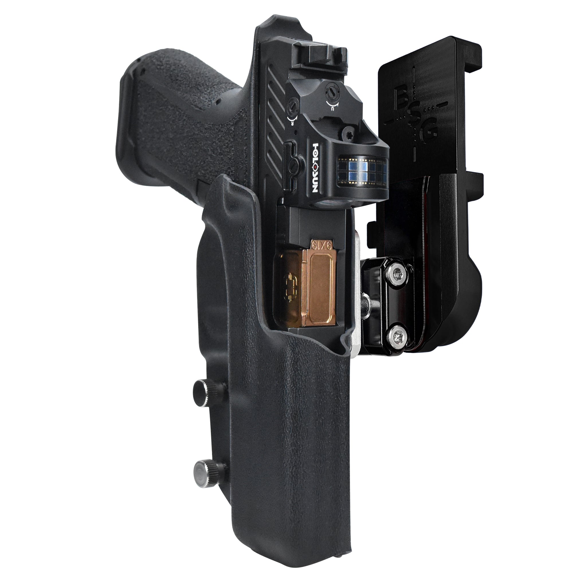 Shadow Systems MR920L IPSC/USPA Quick Mount Ball Joint Holster with Black Belt Attachment, Black Holster Shell