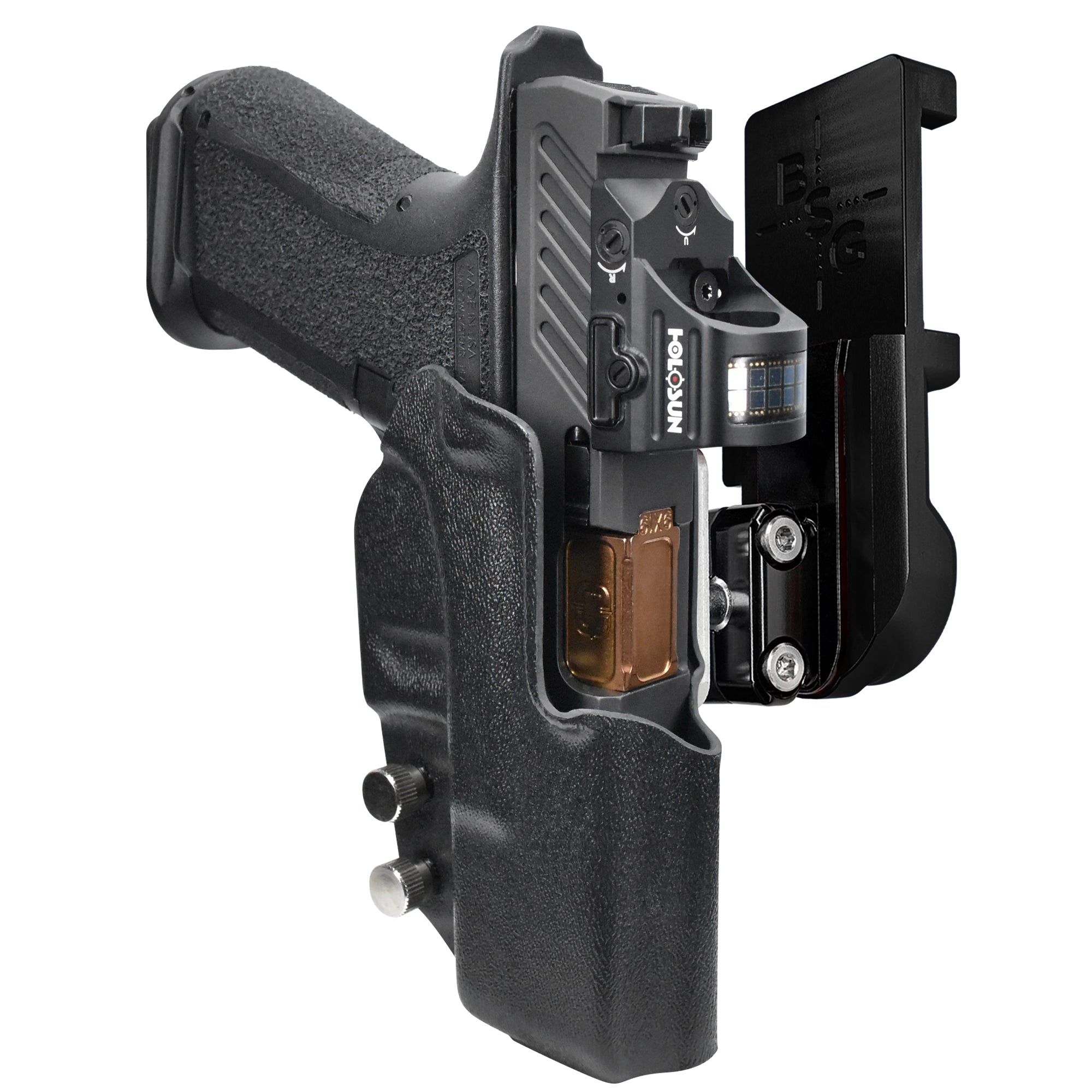 Shadow Systems MR920 IPSC/USPA Quick Mount Ball Joint Holster with Black Belt Attachment, Black Holster Shell