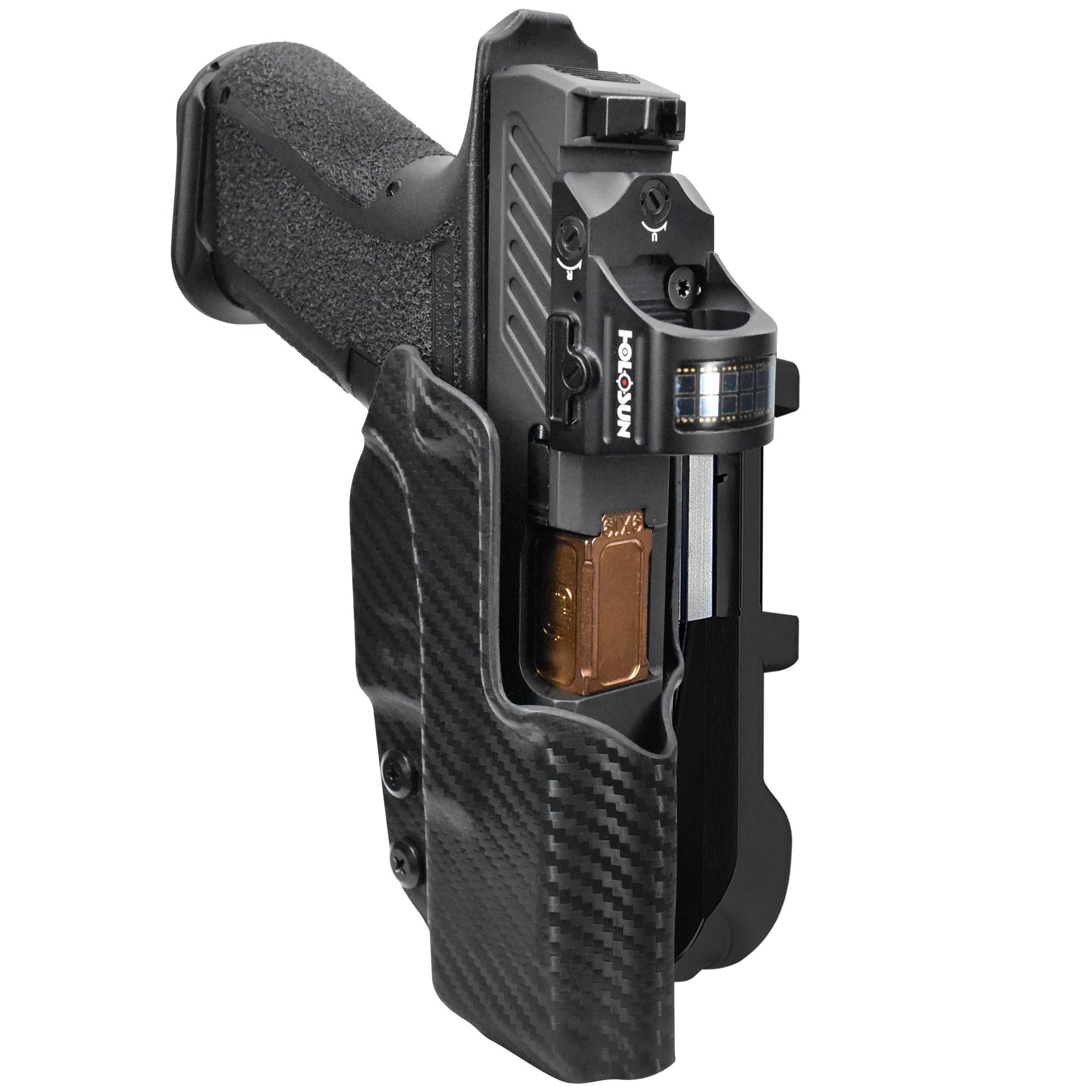Shadow Systems MR920 IDPA Quick Mount Holster with Black Belt Attachment, Carbon Fiber Holster Shell