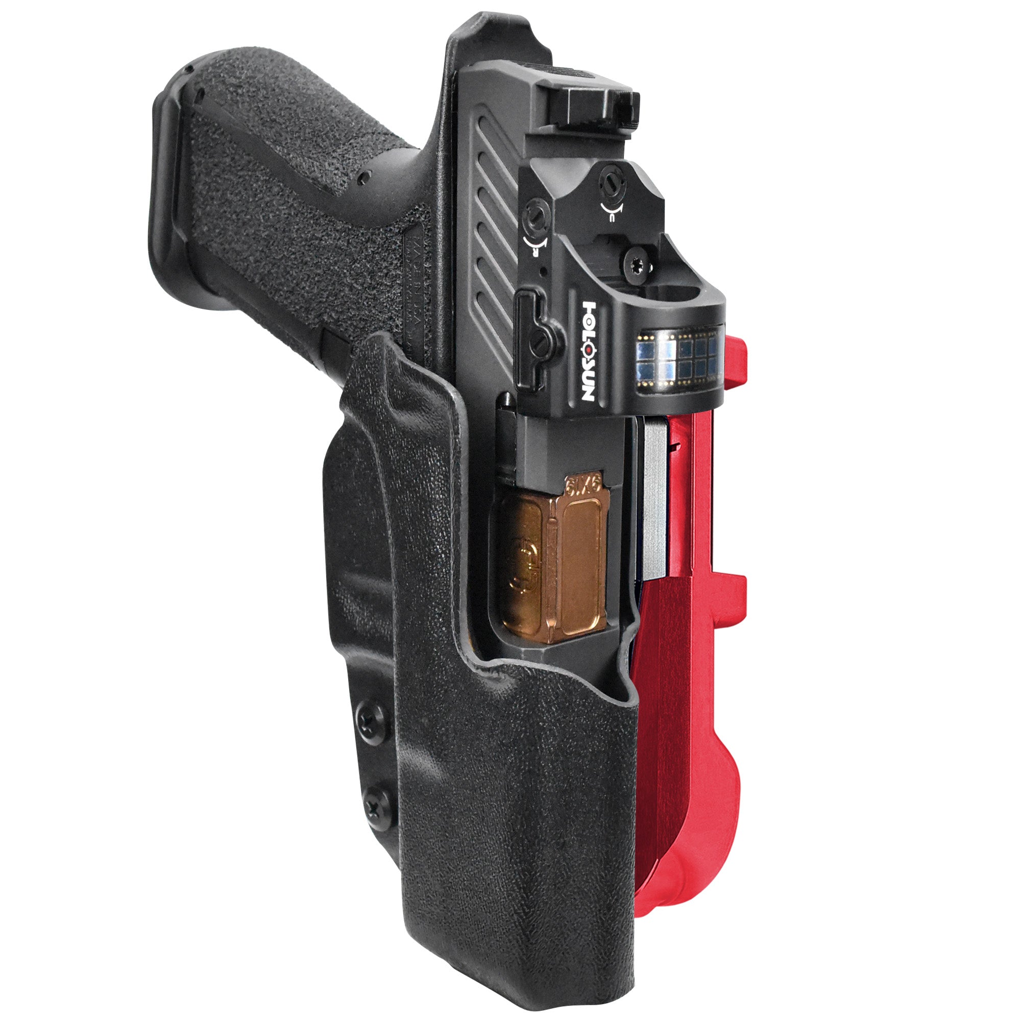 Shadow Systems MR920 IDPA Quick Mount Holster with Red Belt Attachment, Black Holster Shell