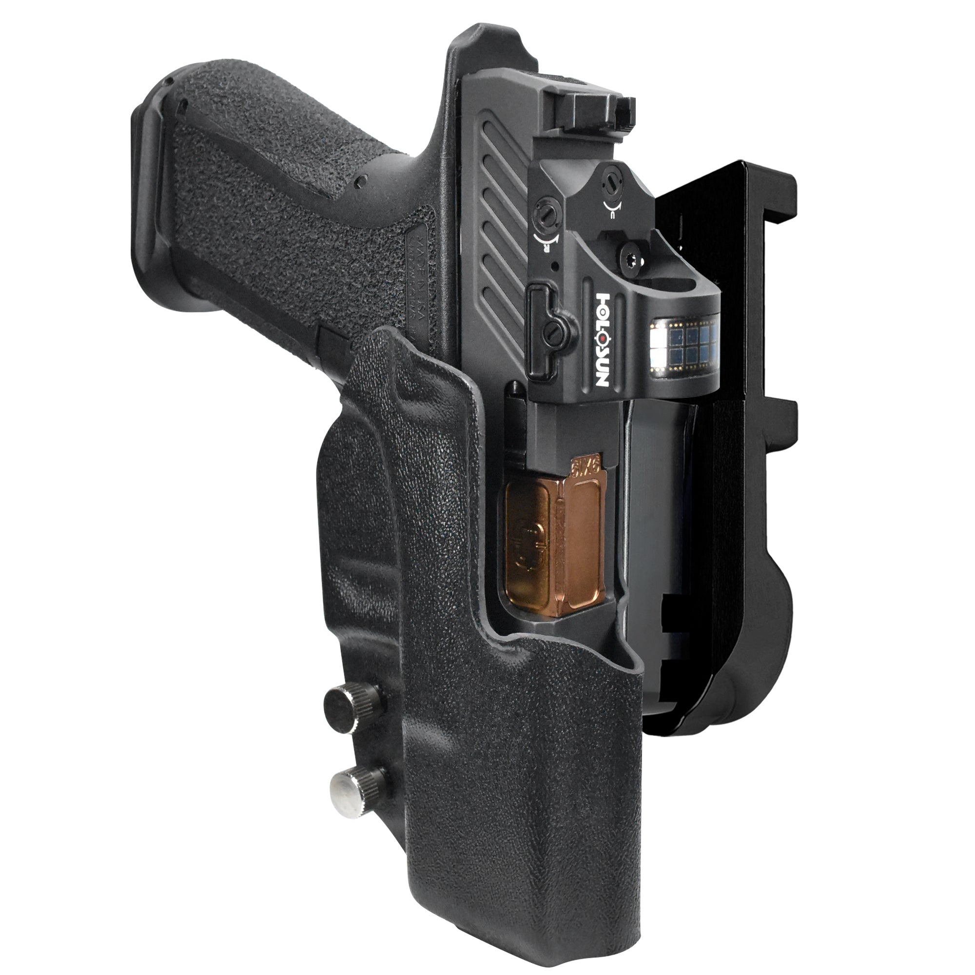 Shadow Systems MR920 IPSC/USPA Quick Mount Holster with Black Belt Attachment, Black Holster Shell