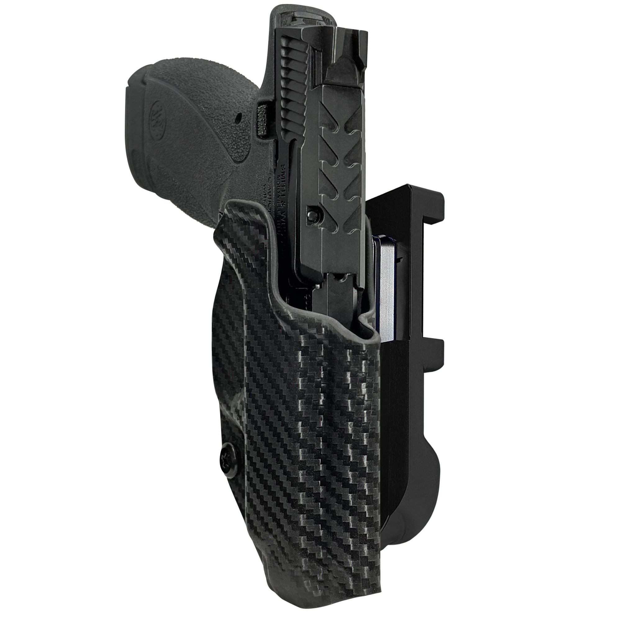 S&W Bodyguard 2.0 Carry Comp IDPA Quick Mount Holster with Black Belt Attachment, Carbon Fiber Holster Shell