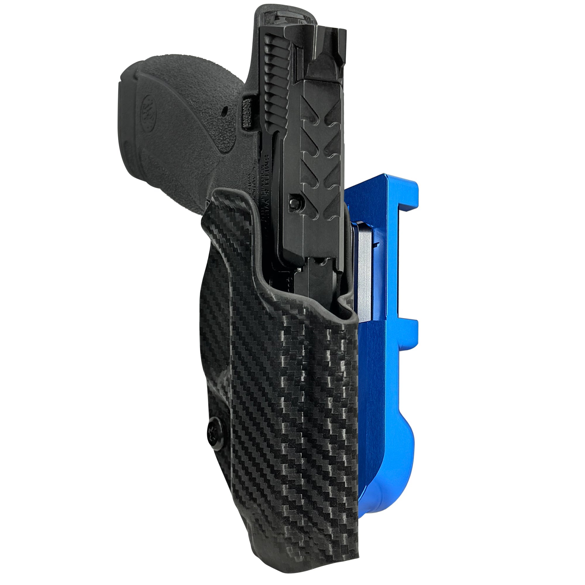 S&W Bodyguard 2.0 Carry Comp IDPA Quick Mount Holster with Blue Belt Attachment, Carbon Fiber Holster Shell