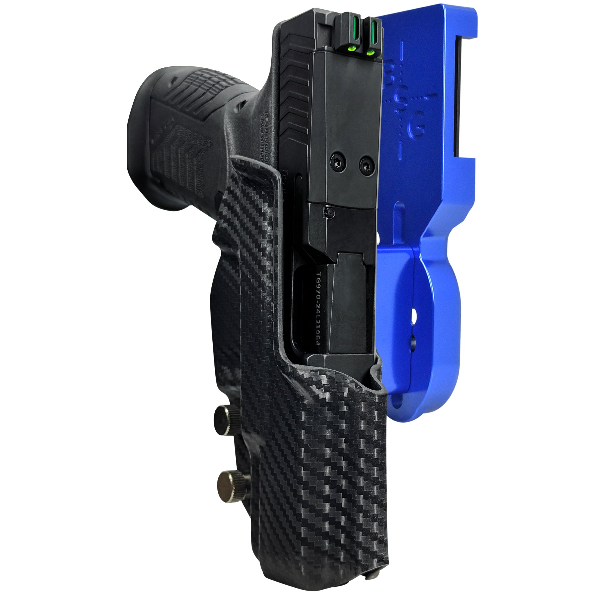 Derya DY9 Pro Heavy Duty Competition Holster in Blue / Carbon Fiber