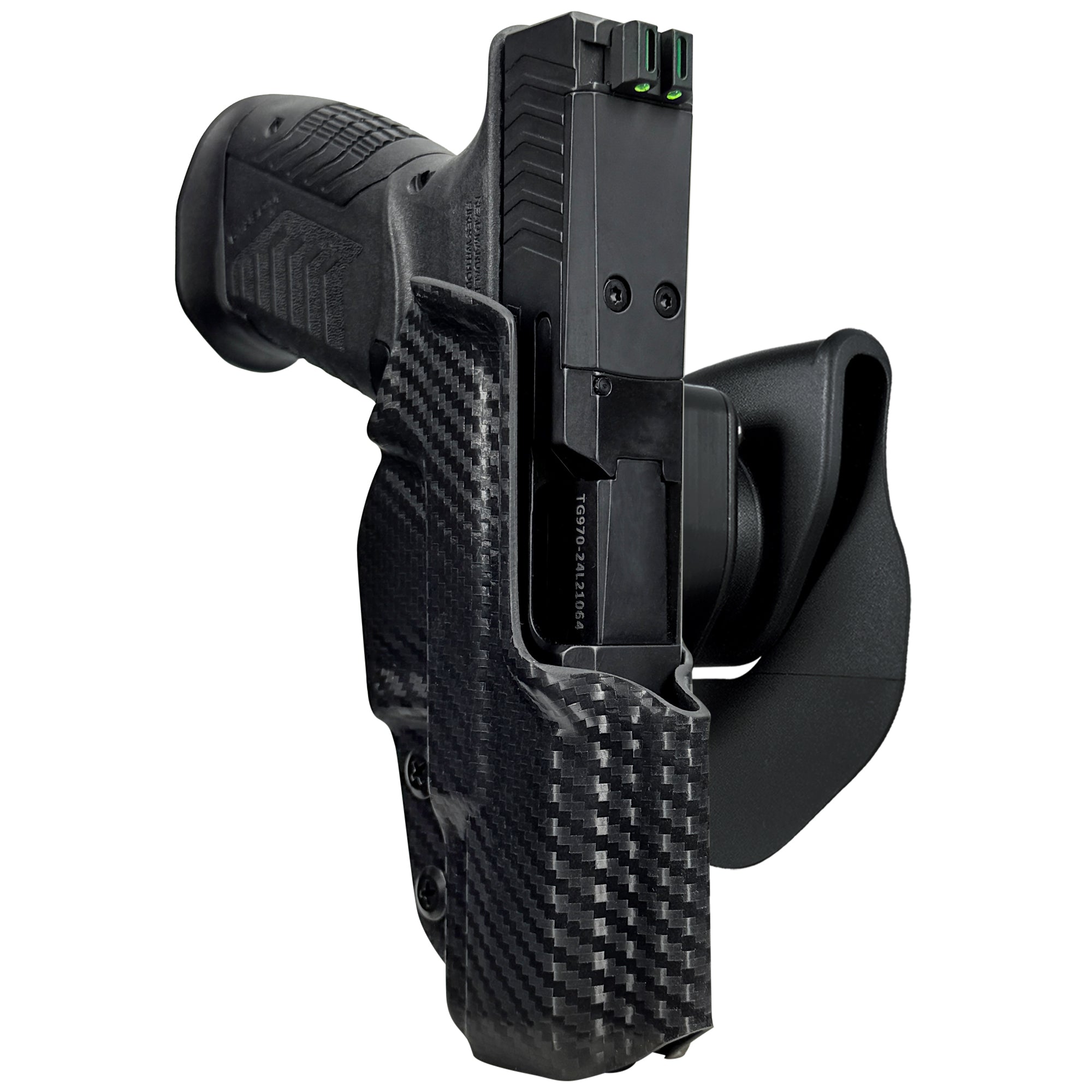 Derya DY9 OWB Quick Release Paddle Holster in Carbon Fiber