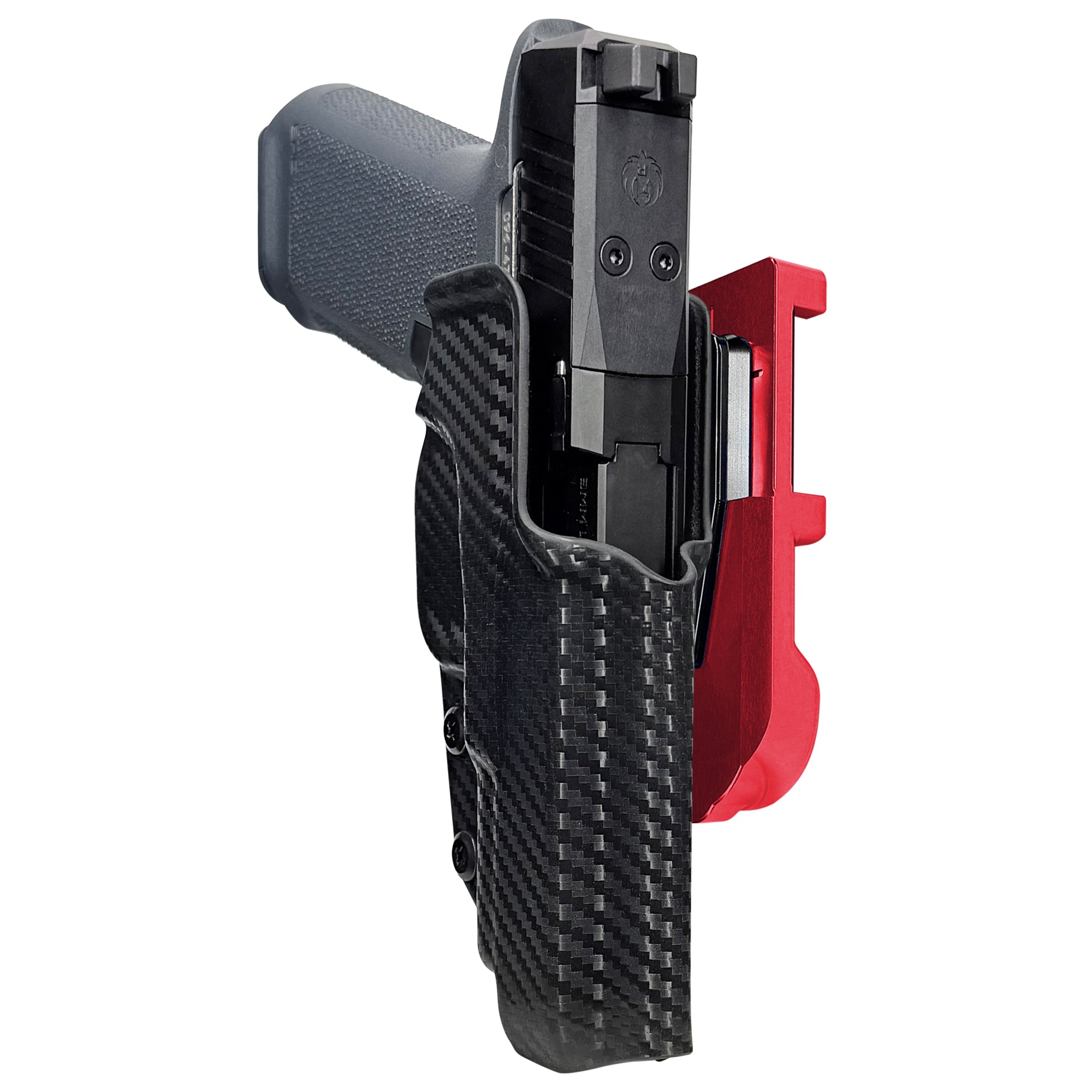 Ruger RXM 4.5'' IDPA Quick Mount Holster with Red Belt Attachment, Carbon Fiber Holster Shell