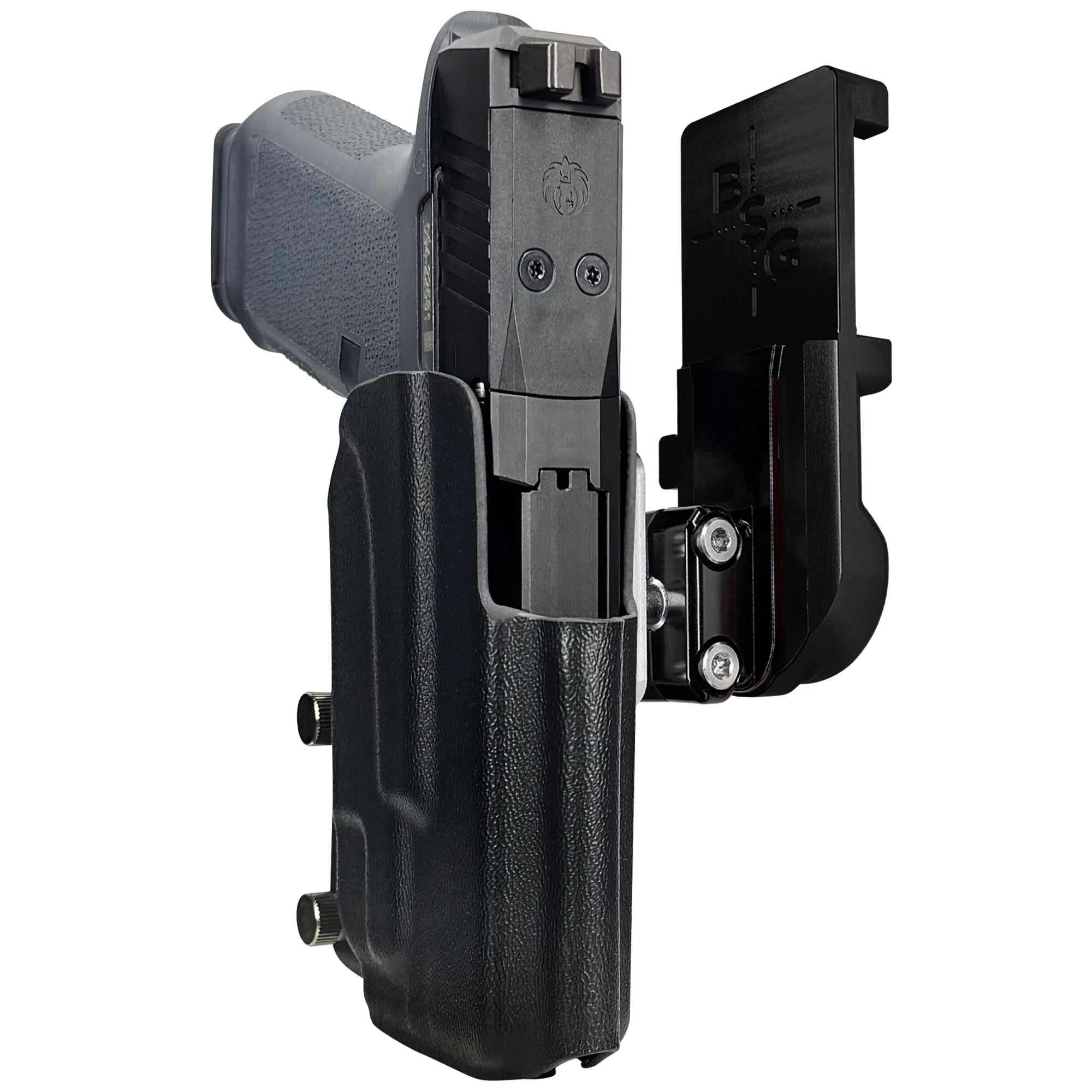 Ruger RXM TLR7X IPSC/USPA Quick Mount Ball Joint Holster with Black Belt Attachment, Black Holster Shell
