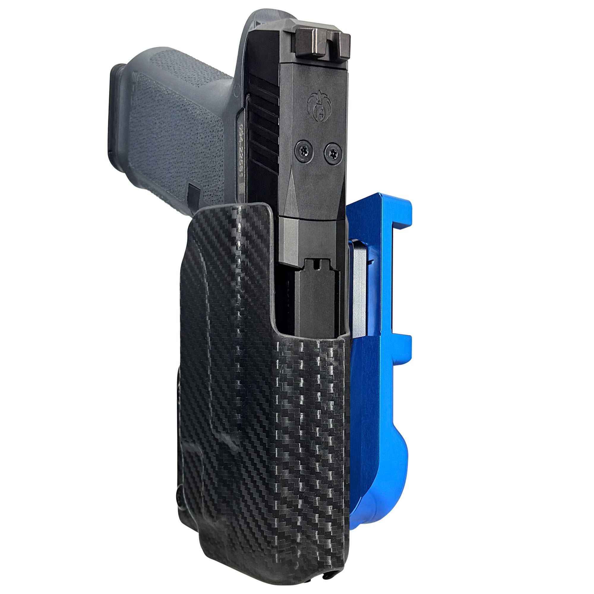 Ruger RXM TLR7X IDPA Quick Mount Holster with Blue Belt Attachment, Carbon Fiber Holster Shell