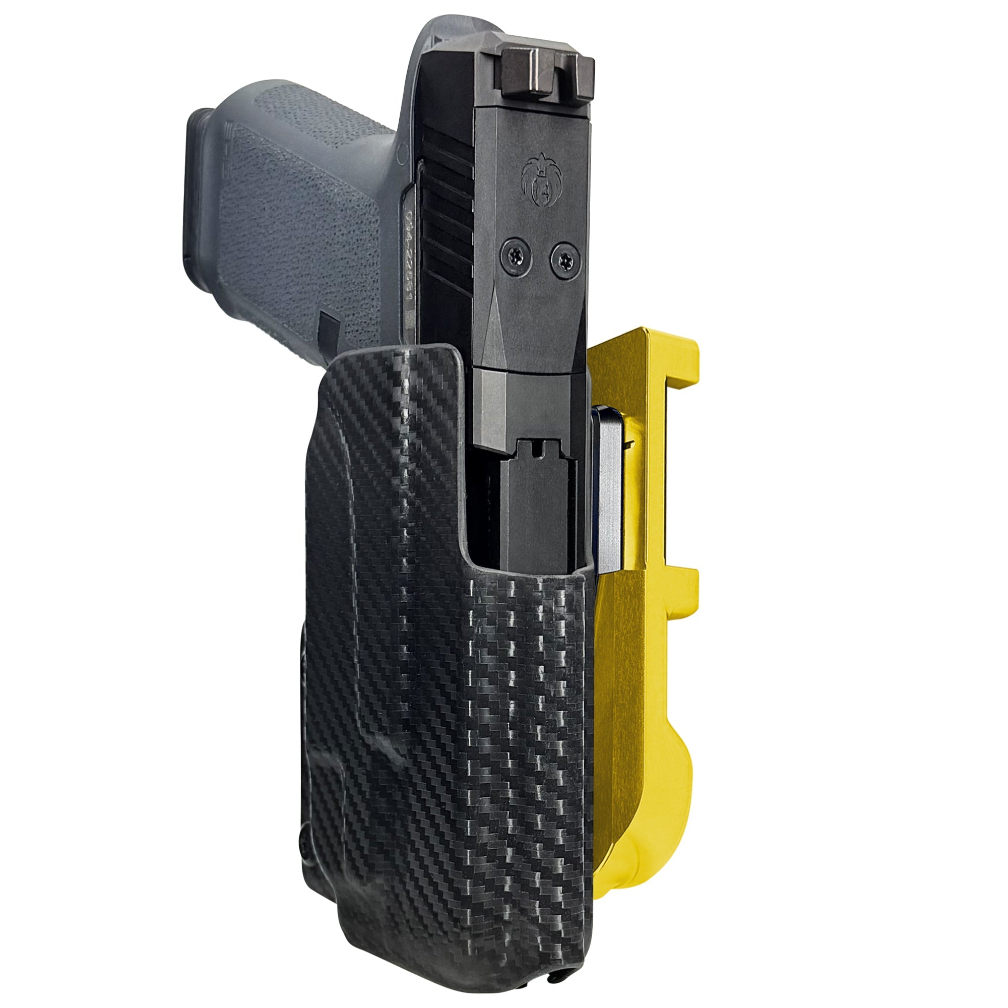 Ruger RXM TLR7X IDPA Quick Mount Holster with 24K Gold Belt Attachment, Carbon Fiber Holster Shell
