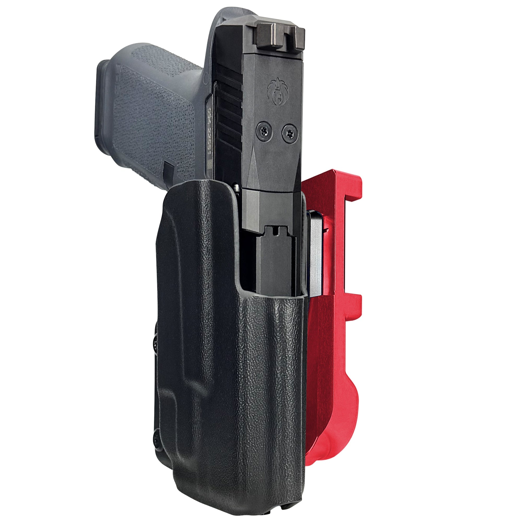Ruger RXM TLR7X IDPA Quick Mount Holster with Red Belt Attachment, Black Holster Shell
