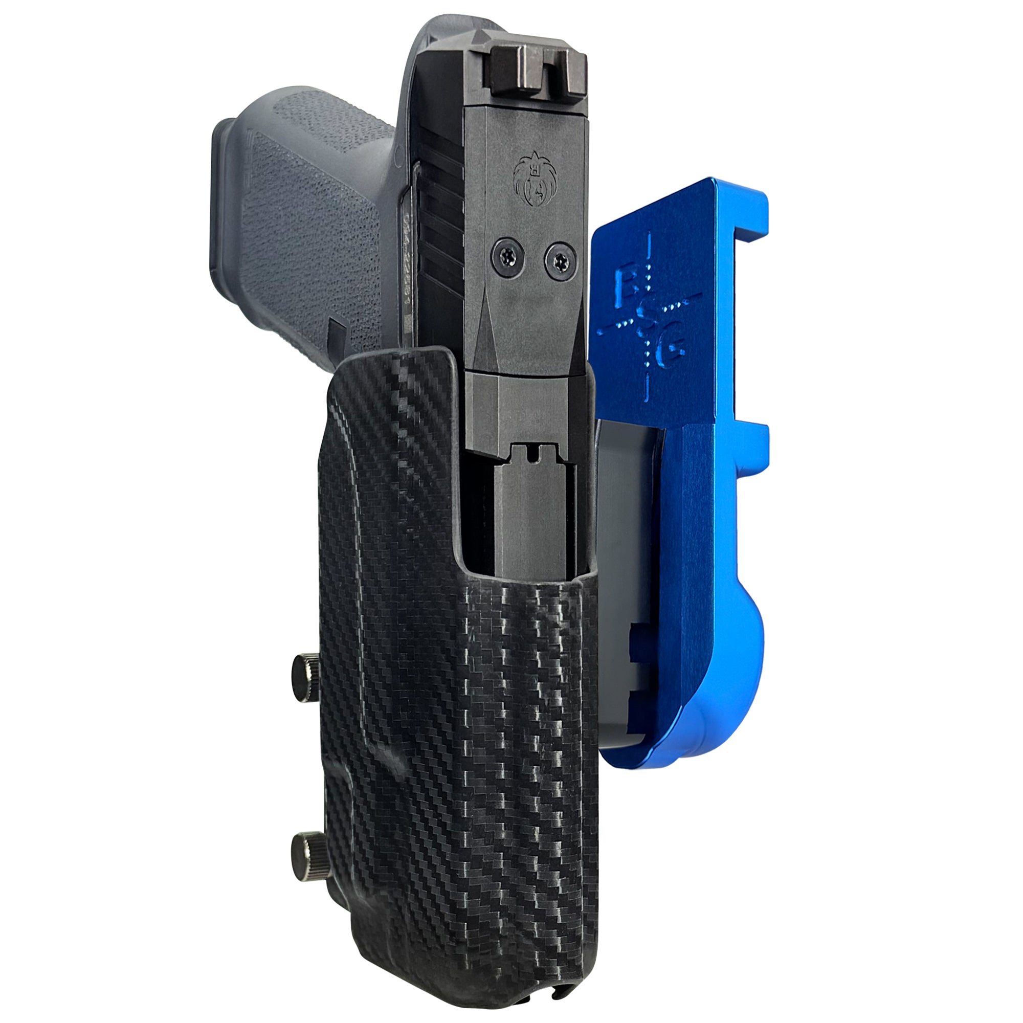 Ruger RXM TLR7X IPSC/USPA Quick Mount Holster with Blue Belt Attachment, Carbon Fiber Holster Shell