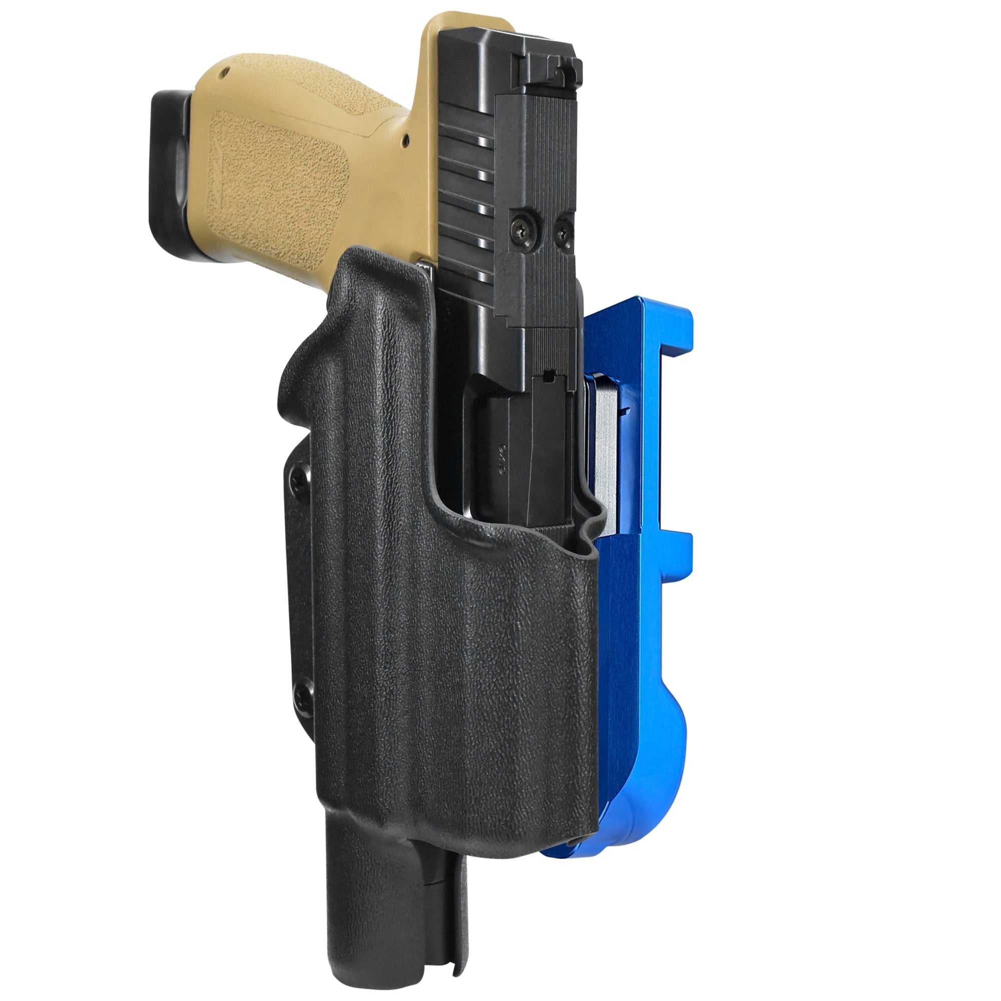 Rost RM1C X300U-A IDPA Quick Mount Holster with Blue Belt Attachment, Black Holster Shell