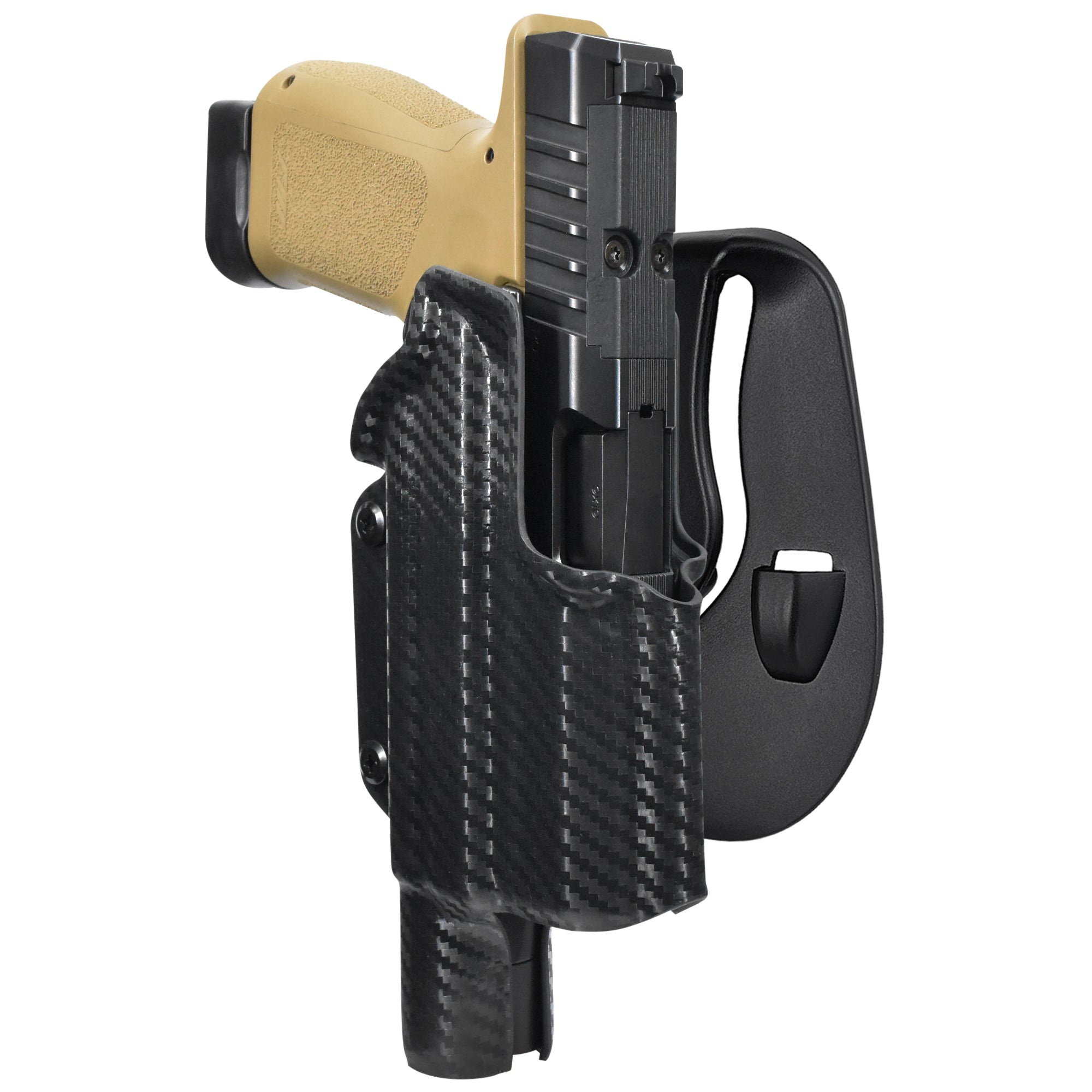 Rost Martin RM1C w/ SureFire X300U-A OWB Paddle Holster in Carbon Fiber