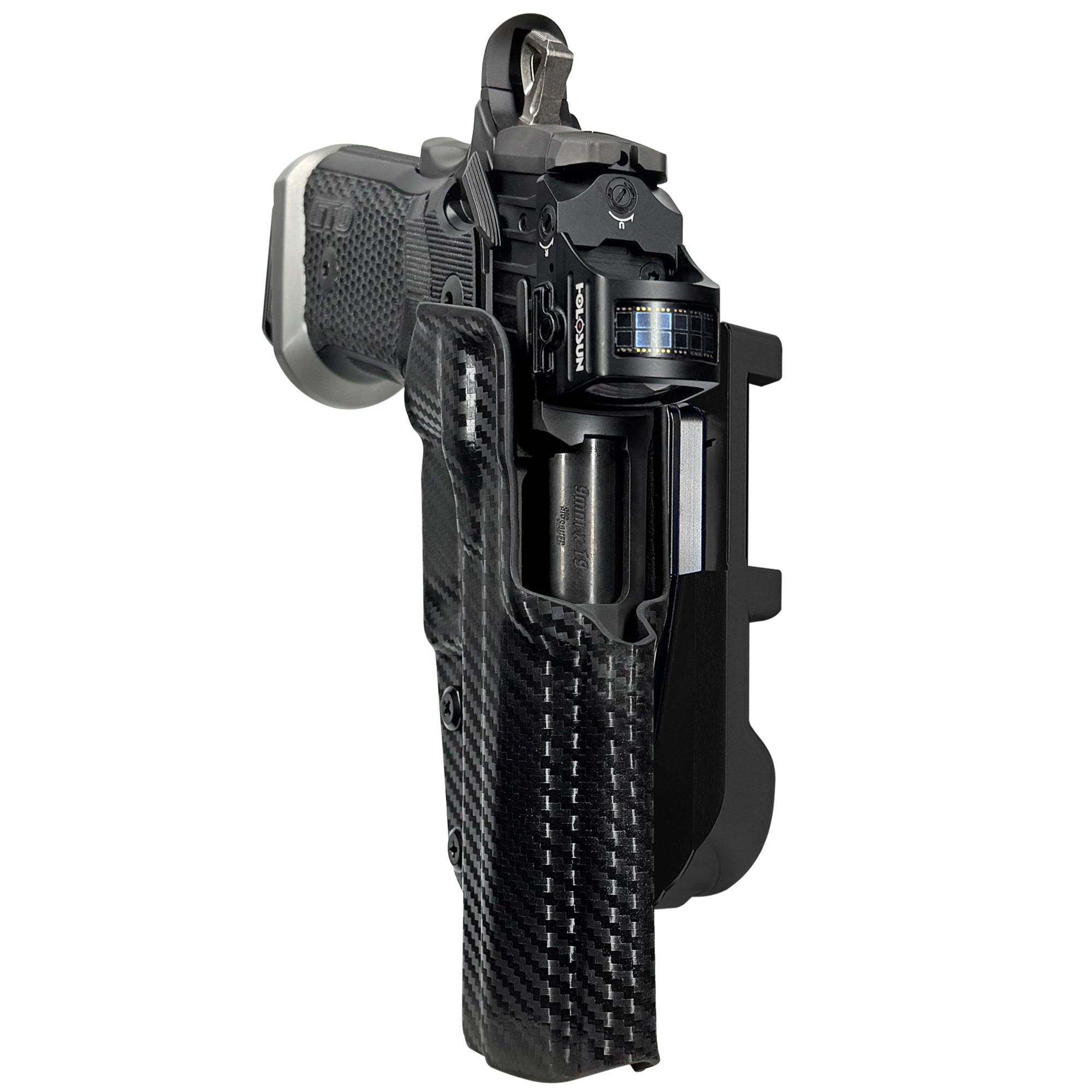 Sig P211-GTO IDPA Quick Mount Holster with Black Belt Attachment, Carbon Fiber Holster Shell