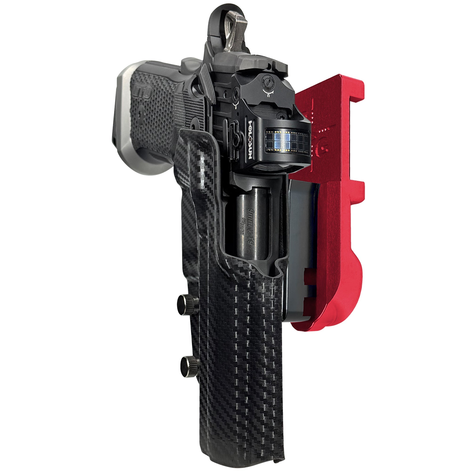 Sig P211-GTO IPSC/USPA Quick Mount Holster with 24K Gold Belt Attachment, Carbon Fiber Holster Shell