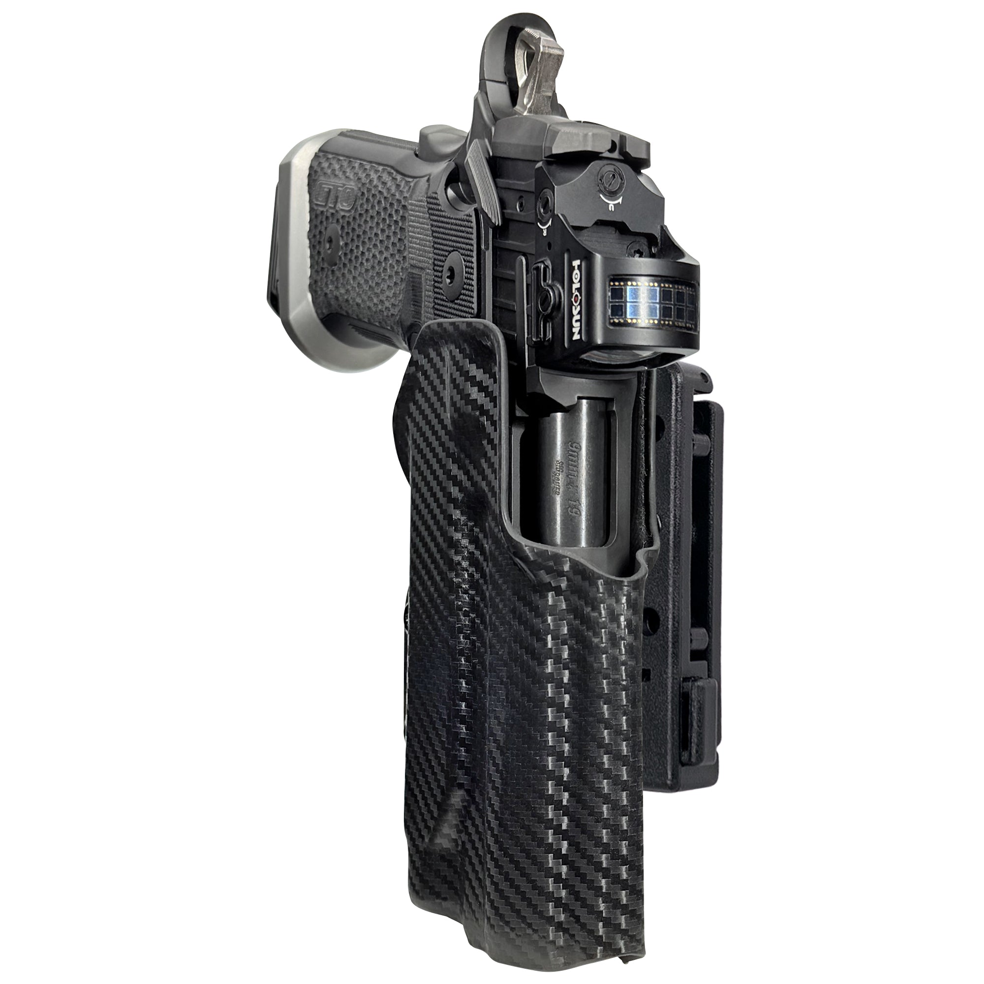 Sig P211 w Holosun P.ID Pro IDPA Competition Holster in Carbon Fiber