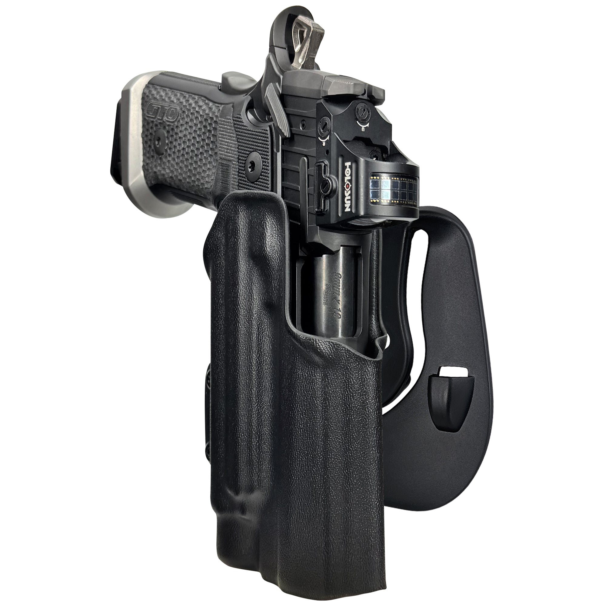 Sig P211-GTO w TLR1HLX OWB Paddle Holster in Black