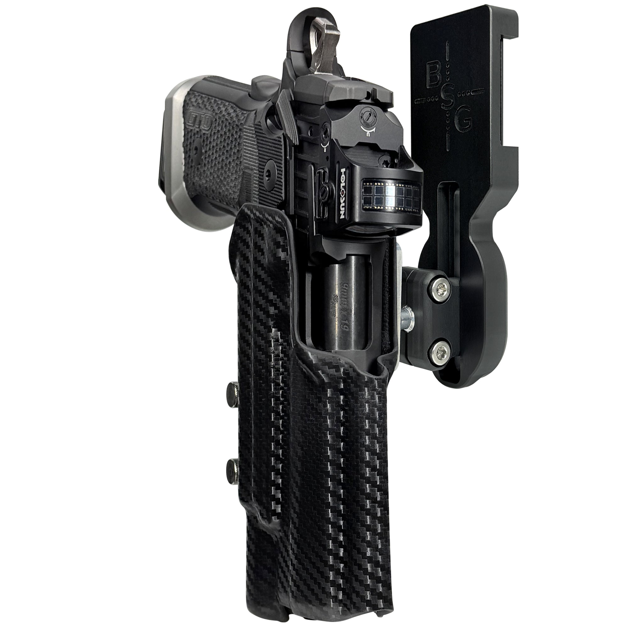Sig P211 w X300U-A Pro Ball Joint Competition Holster in Carbon Fiber