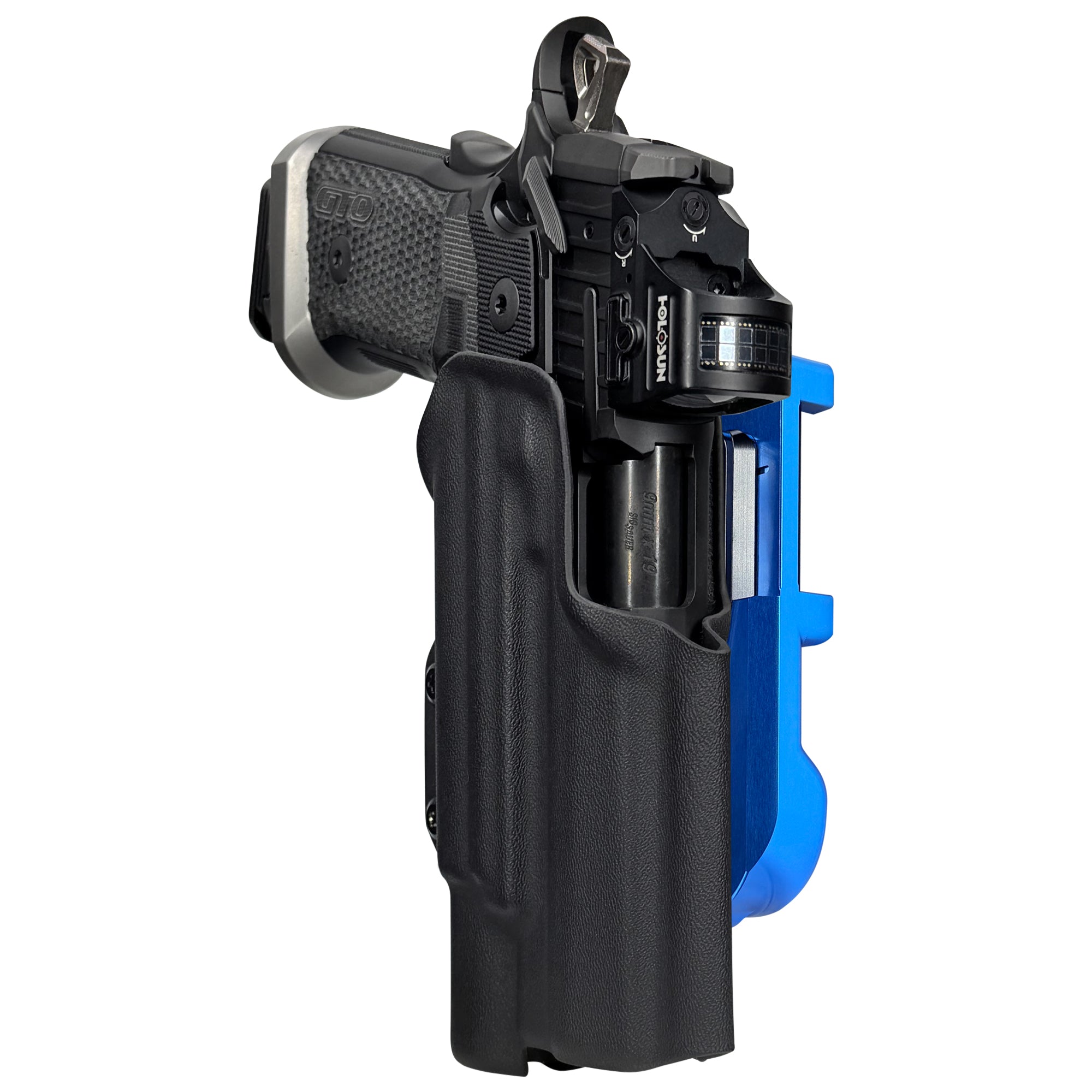 Sig P211 X300UA IDPA Quick Mount Holster with Blue Belt Attachment, Black Holster Shell