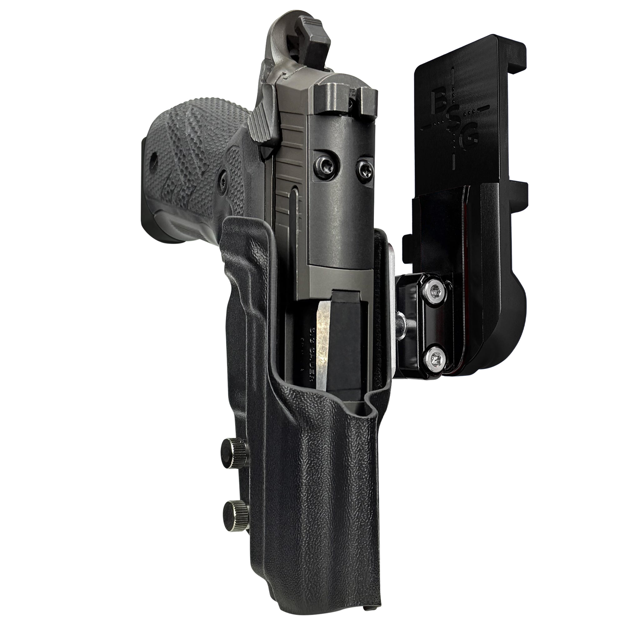 Sig P226 XCarry Legion IPSC/USPA Quick Mount Ball Joint Holster with Black Belt Attachment, Black Holster Shell