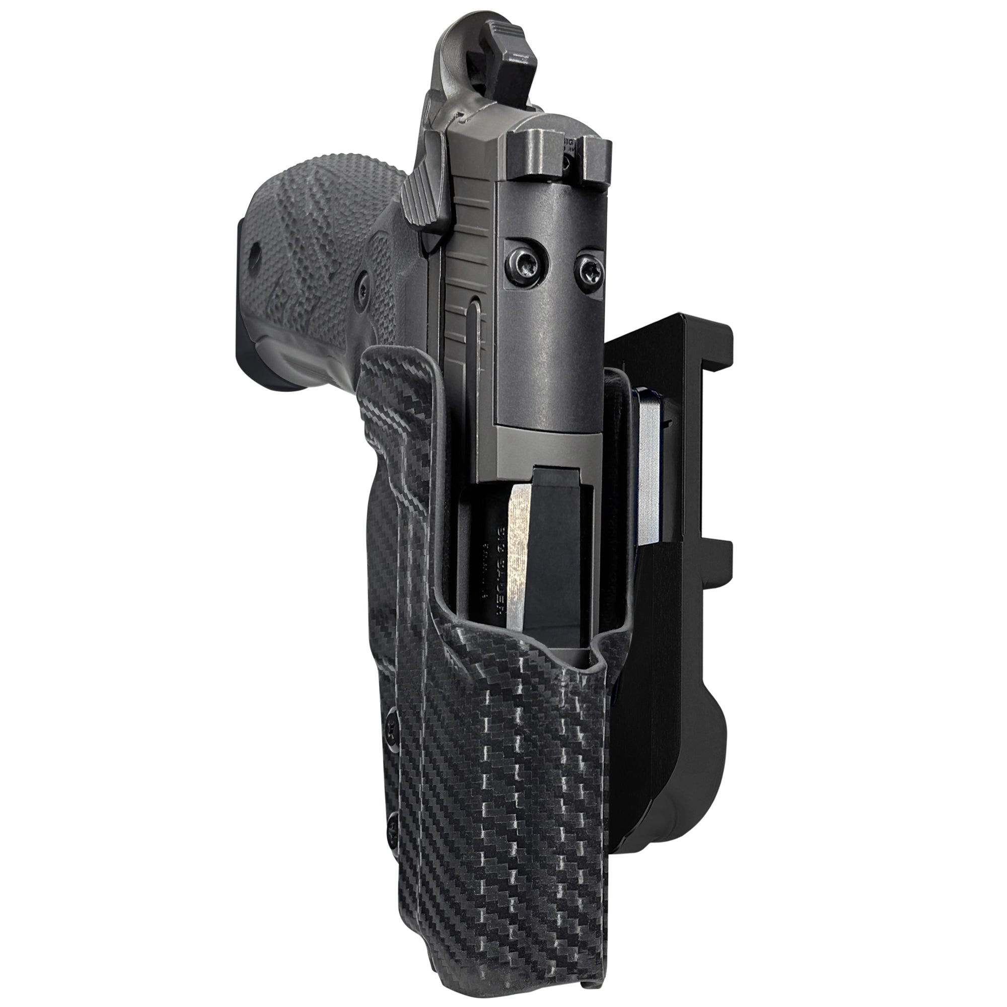Sig P226 XCarry Legion IDPA Quick Mount Holster with Black Belt Attachment, Carbon Fiber Holster Shell