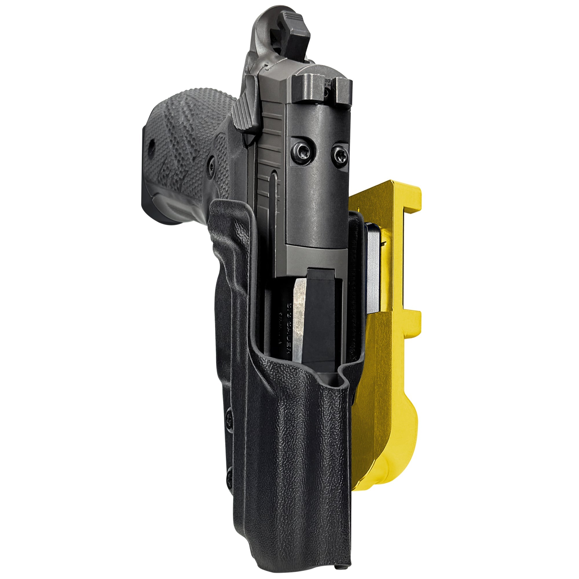 Sig P226 XCarry Legion IDPA Quick Mount Holster with 24K Gold Belt Attachment, Black Holster Shell