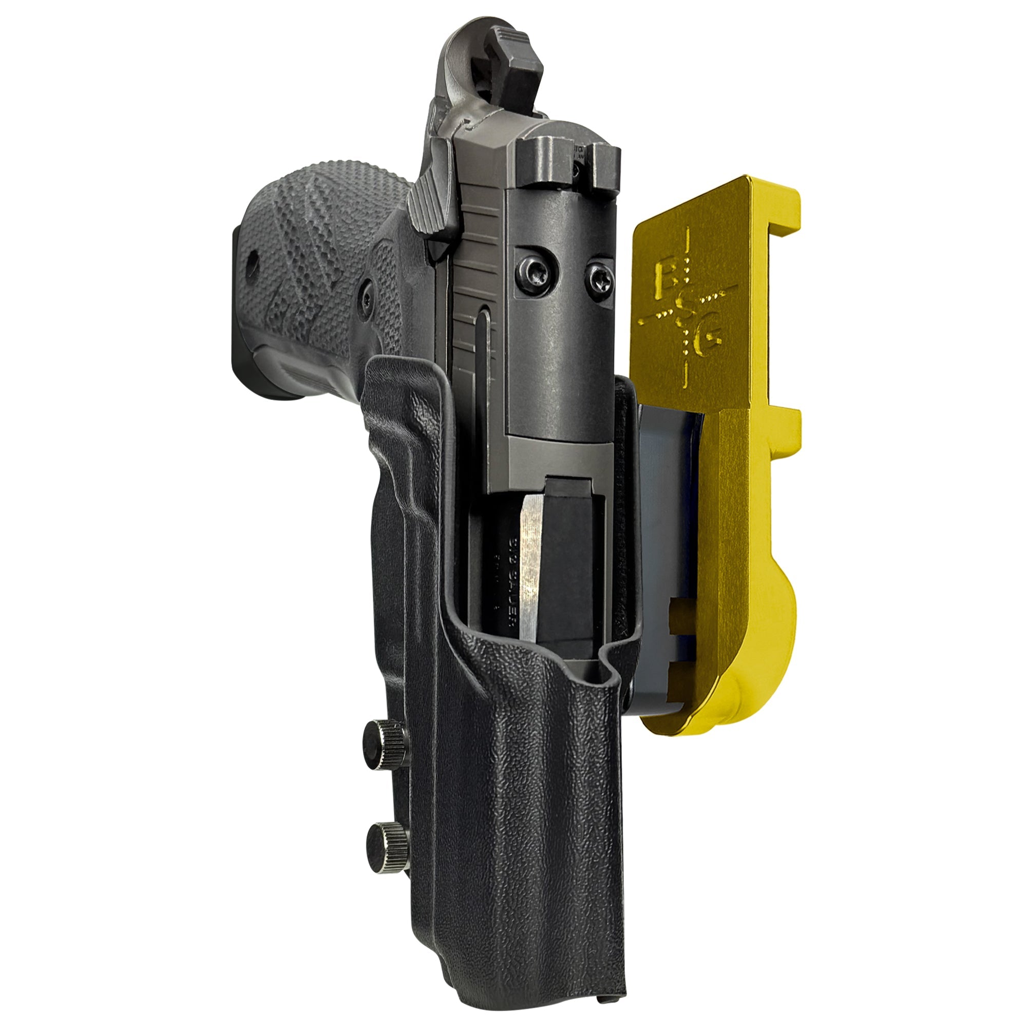 Sig P226 XCarry Legion IPSC/USPA Quick Mount Holster with 24K Gold Belt Attachment, Black Holster Shell