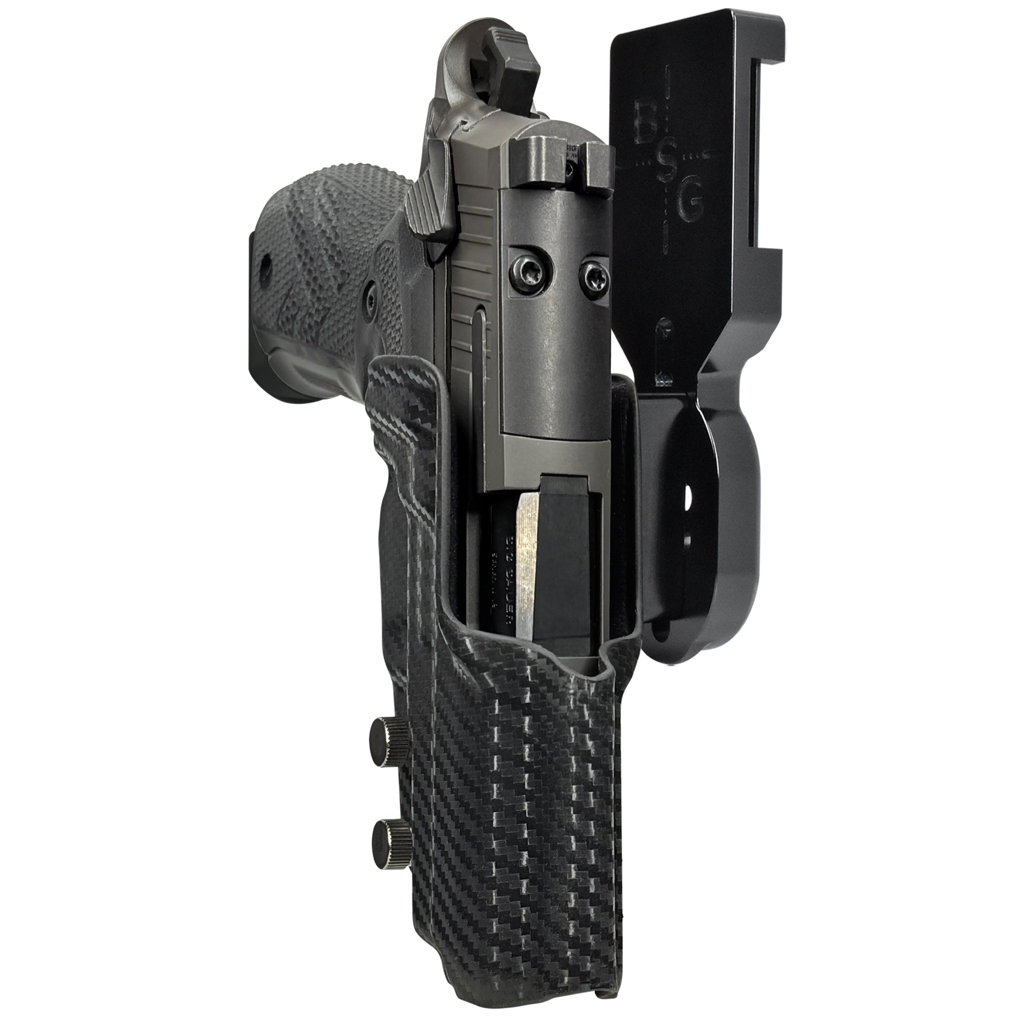 Sig P226 XCarry Legion Pro Heavy Duty Competition Holster in Black / Carbon Fiber